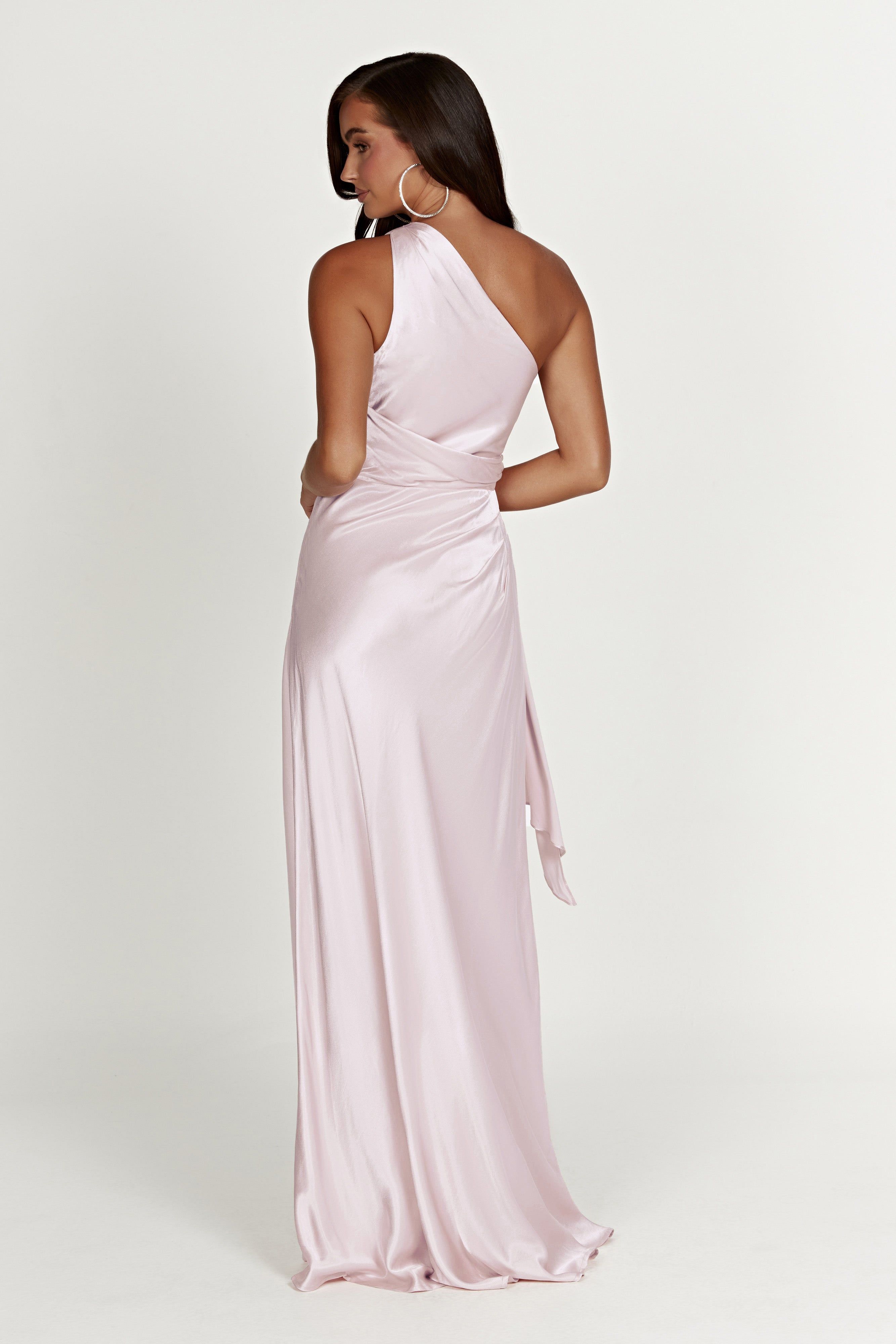 Calliope One Shoulder Maxi Dress - Crystal Rose sold by Meshki product image thumbnail 2