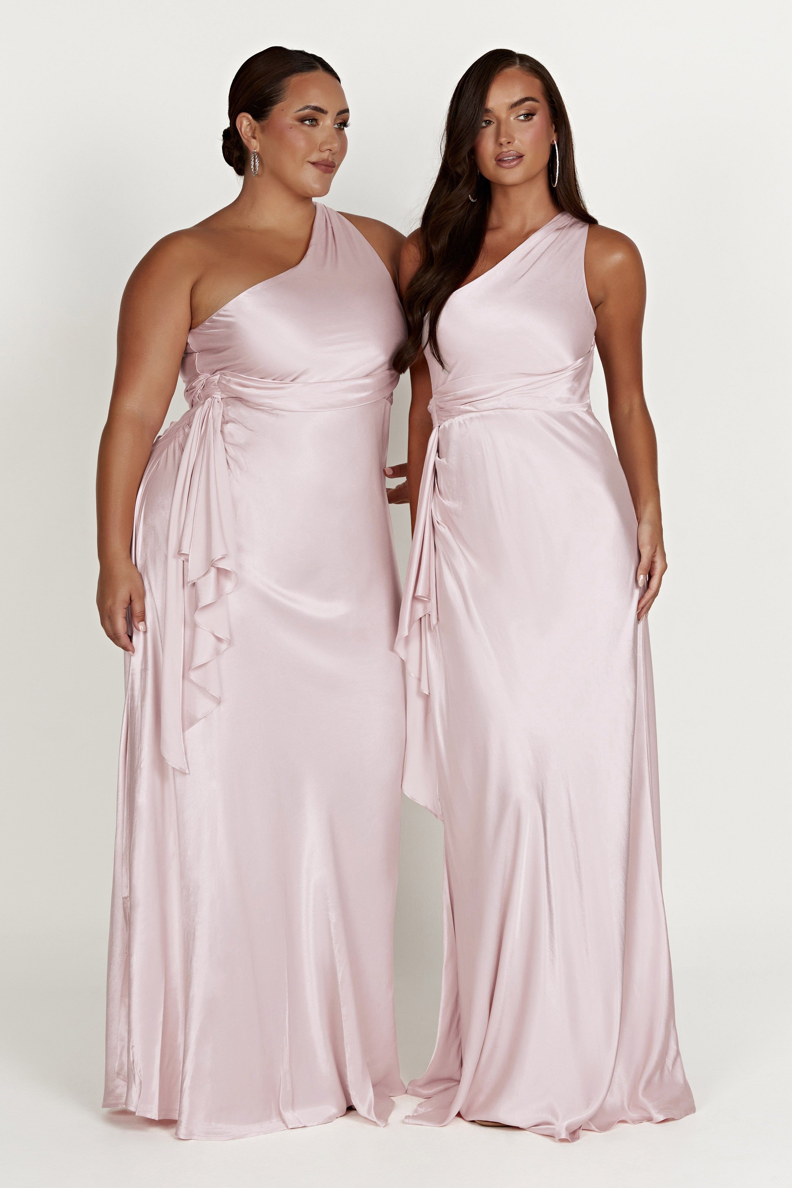 Calliope One Shoulder Maxi Dress - Crystal Rose sold by Meshki product image thumbnail 3