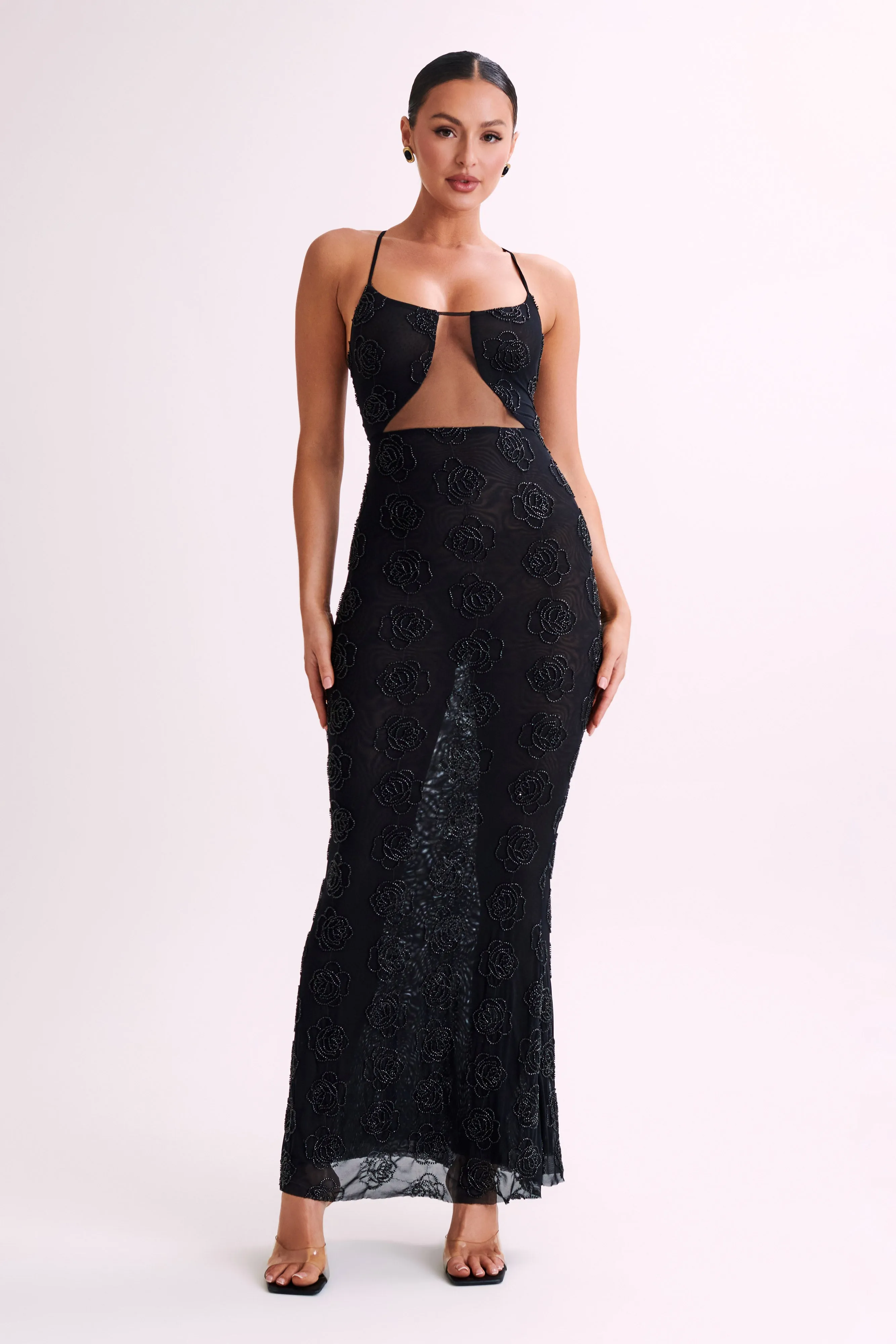 Kathy Rose Beaded Maxi Dress - Black sold by Meshki product image thumbnail 4