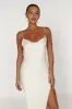 Jade Cowl Neck Backless Maxi Dress - Bone sold by Meshki