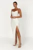 Jade Cowl Neck Backless Maxi Dress - Bone sold by Meshki