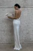 Jade Cowl Neck Backless Maxi Dress - Bone sold by Meshki