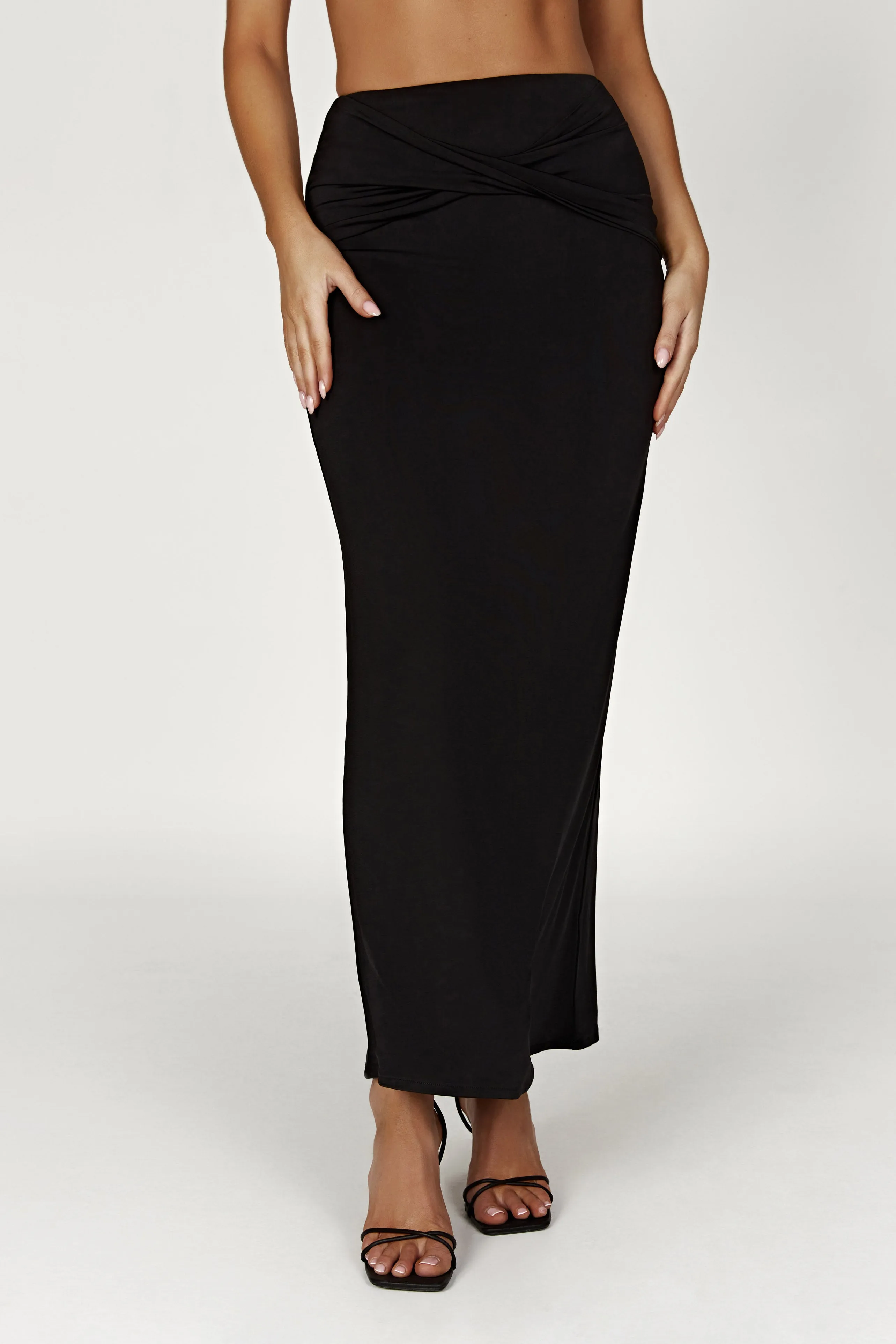 Ceri Maxi Twist Skirt - Black sold by Meshki product image thumbnail 5