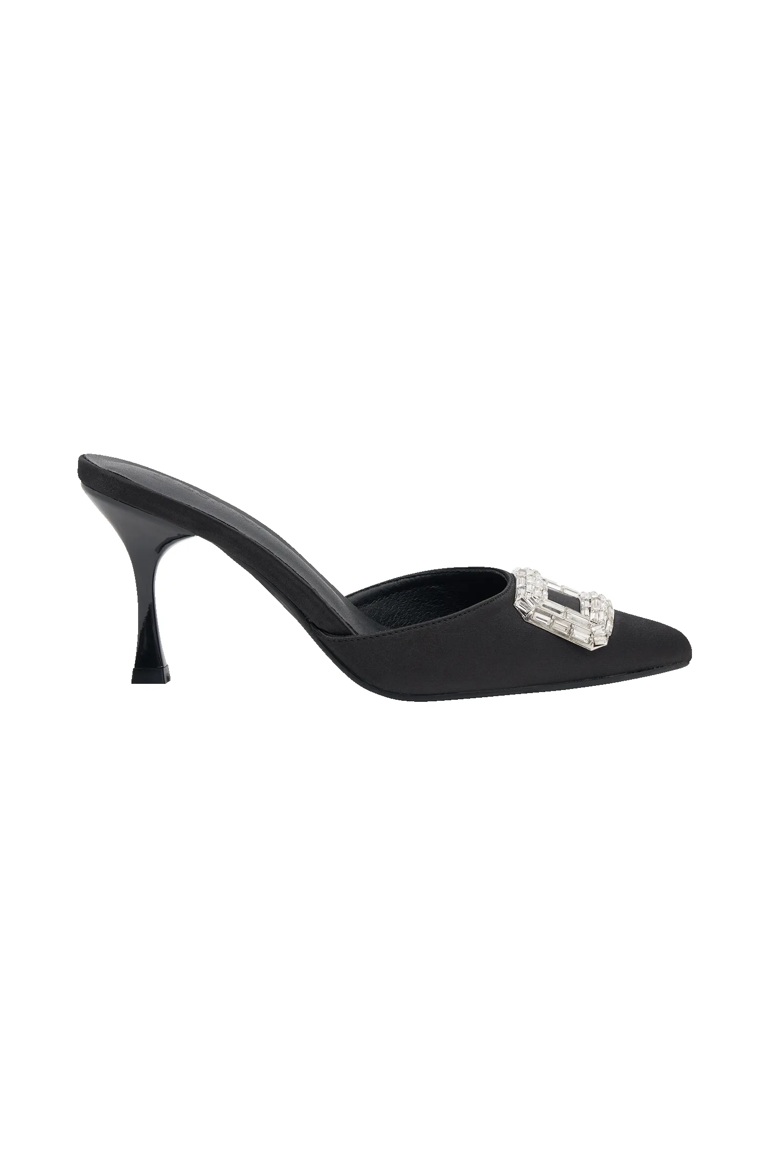 Torri Satin Diamond Mule - Black sold by Meshki product image thumbnail 4