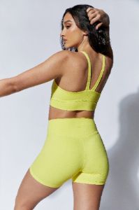 Elise V Back Cami Crop Top - Yellow sold by Meshki