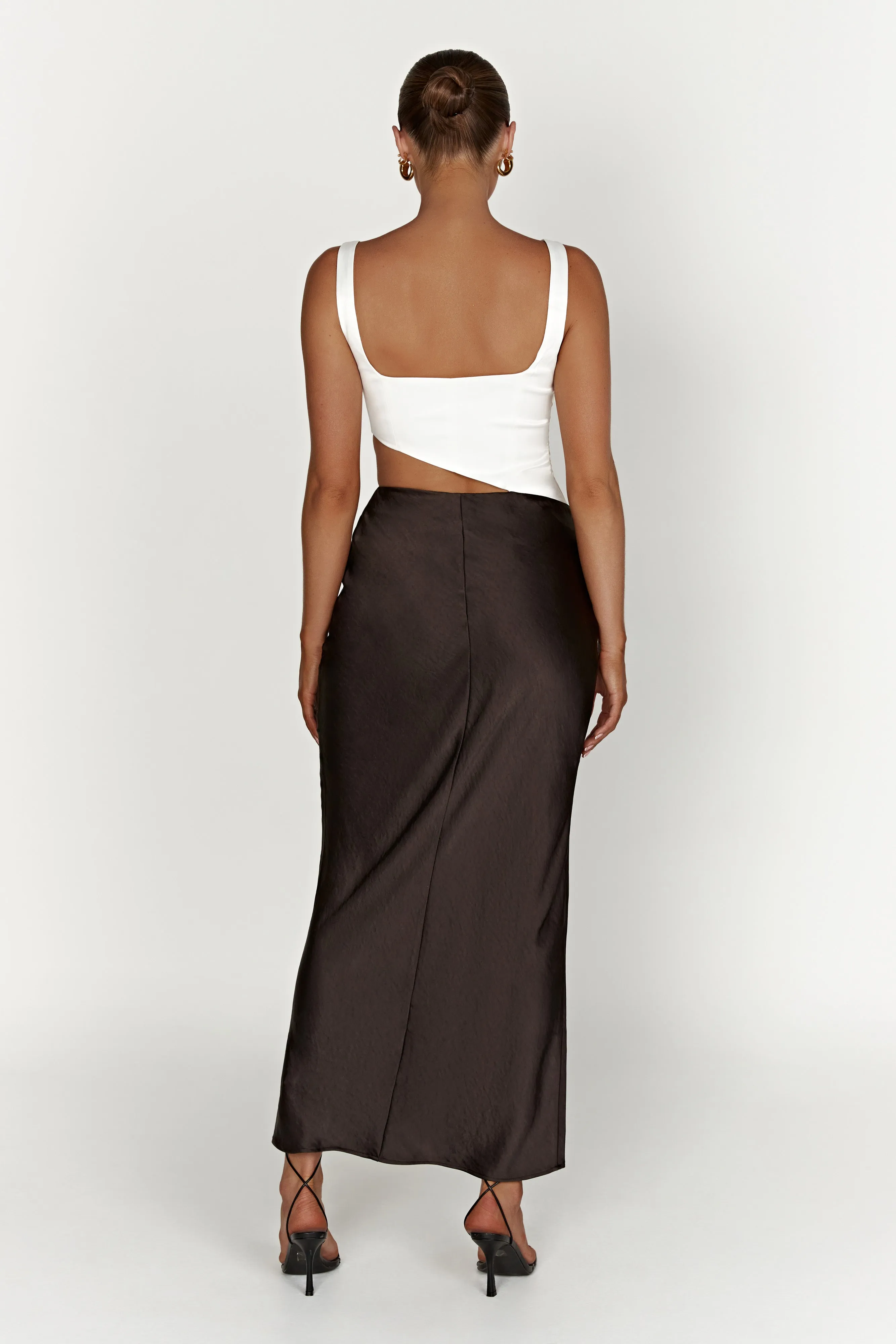 Gianna Two Tone Slashed Maxi Dress - Black sold by Meshki product image thumbnail 2