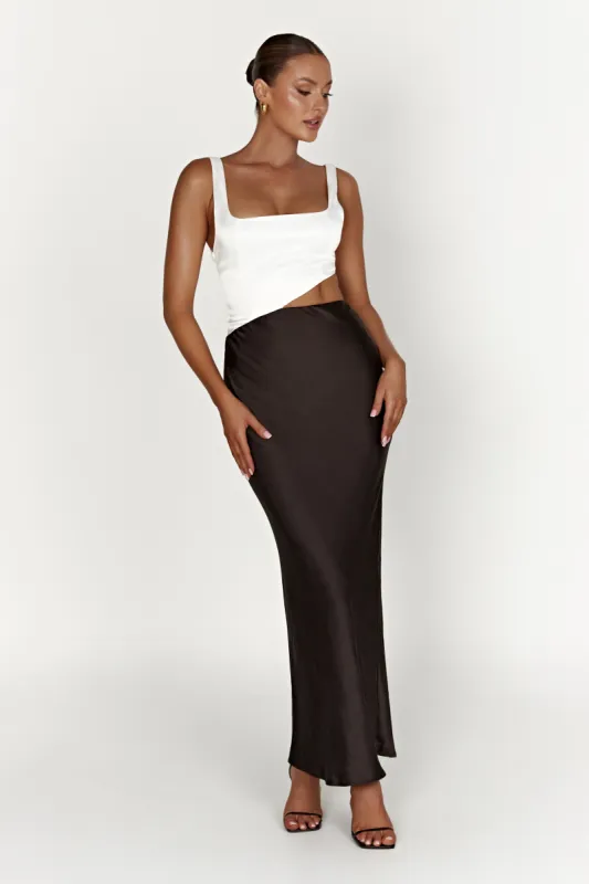 Gianna Two Tone Slashed Maxi Dress - Black sold by Meshki