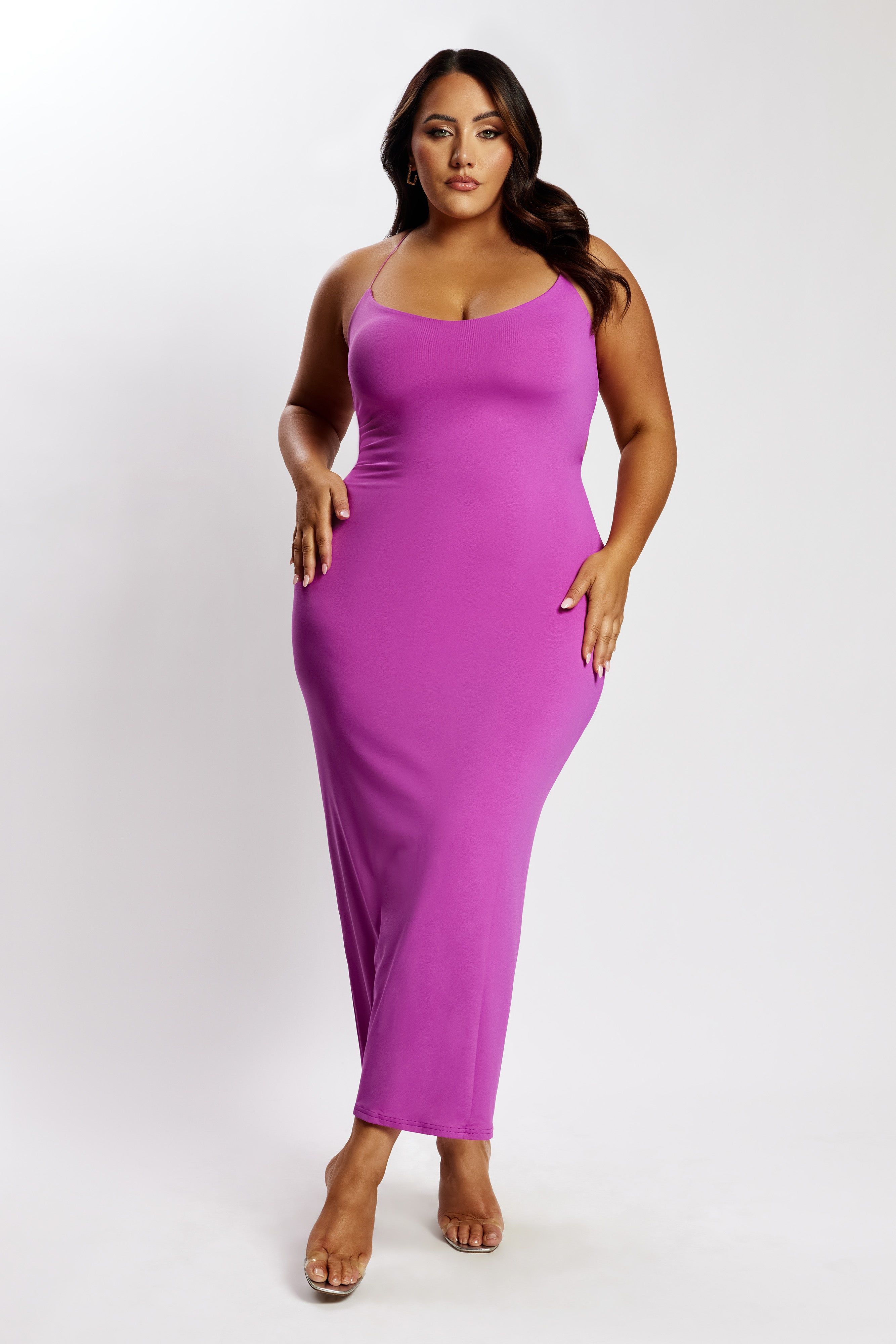 Sabine Backless Maxi Dress - Purple sold by Meshki product image thumbnail 9