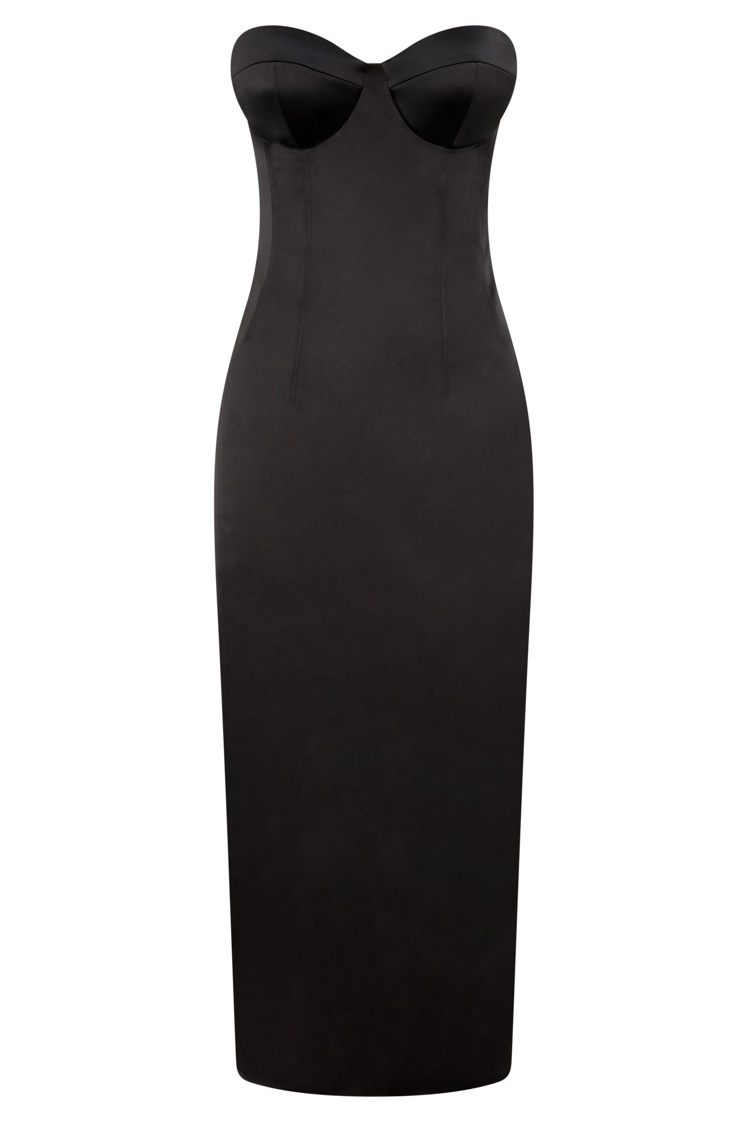 Bryony Cupped Bodycon Midi Dress - Black sold by Meshki