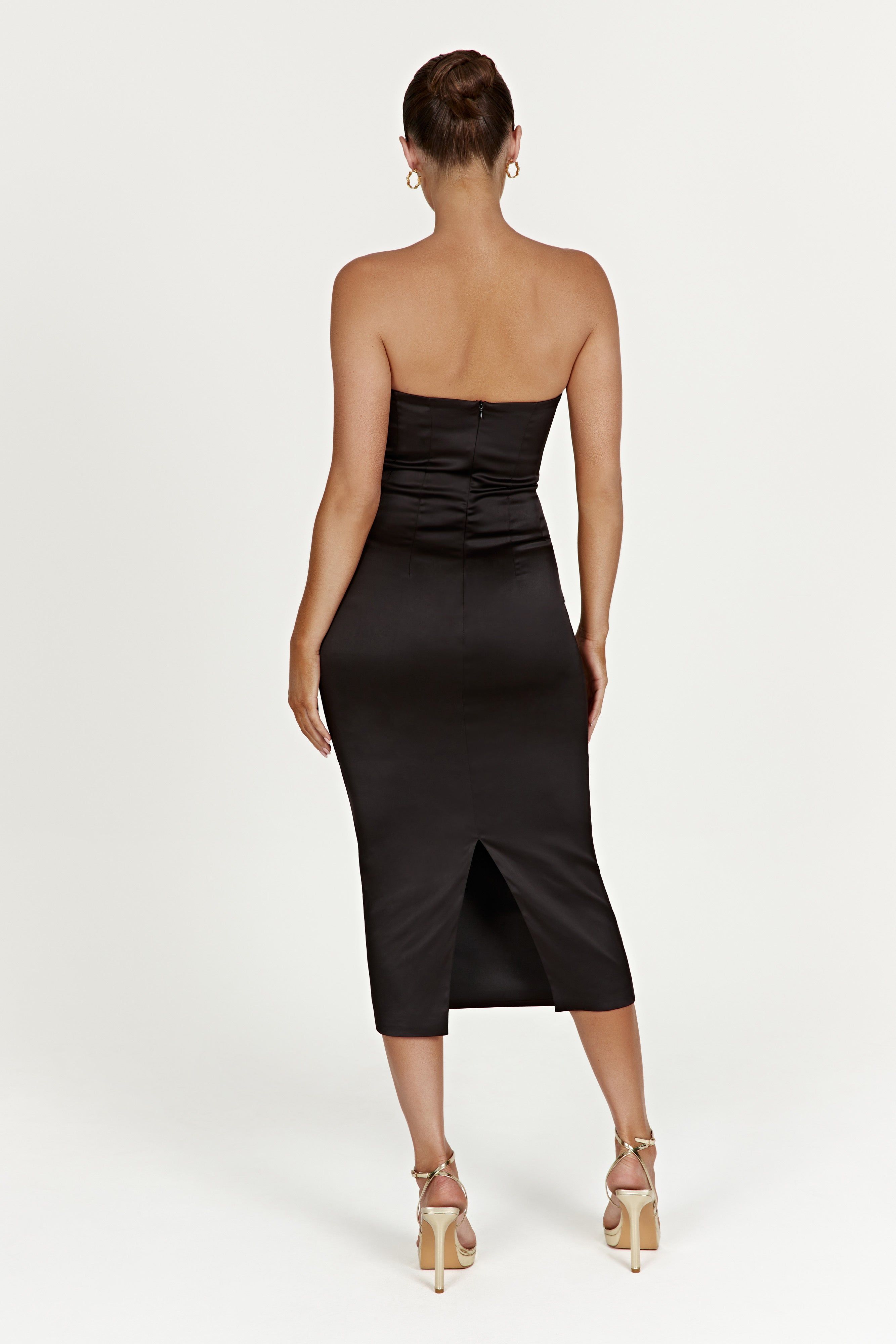 Bryony Cupped Bodycon Midi Dress - Black sold by Meshki product image thumbnail 2