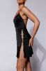 Briah Diamante Rope Mini Dress - Black sold by Meshki