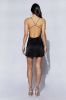 Briah Diamante Rope Mini Dress - Black sold by Meshki
