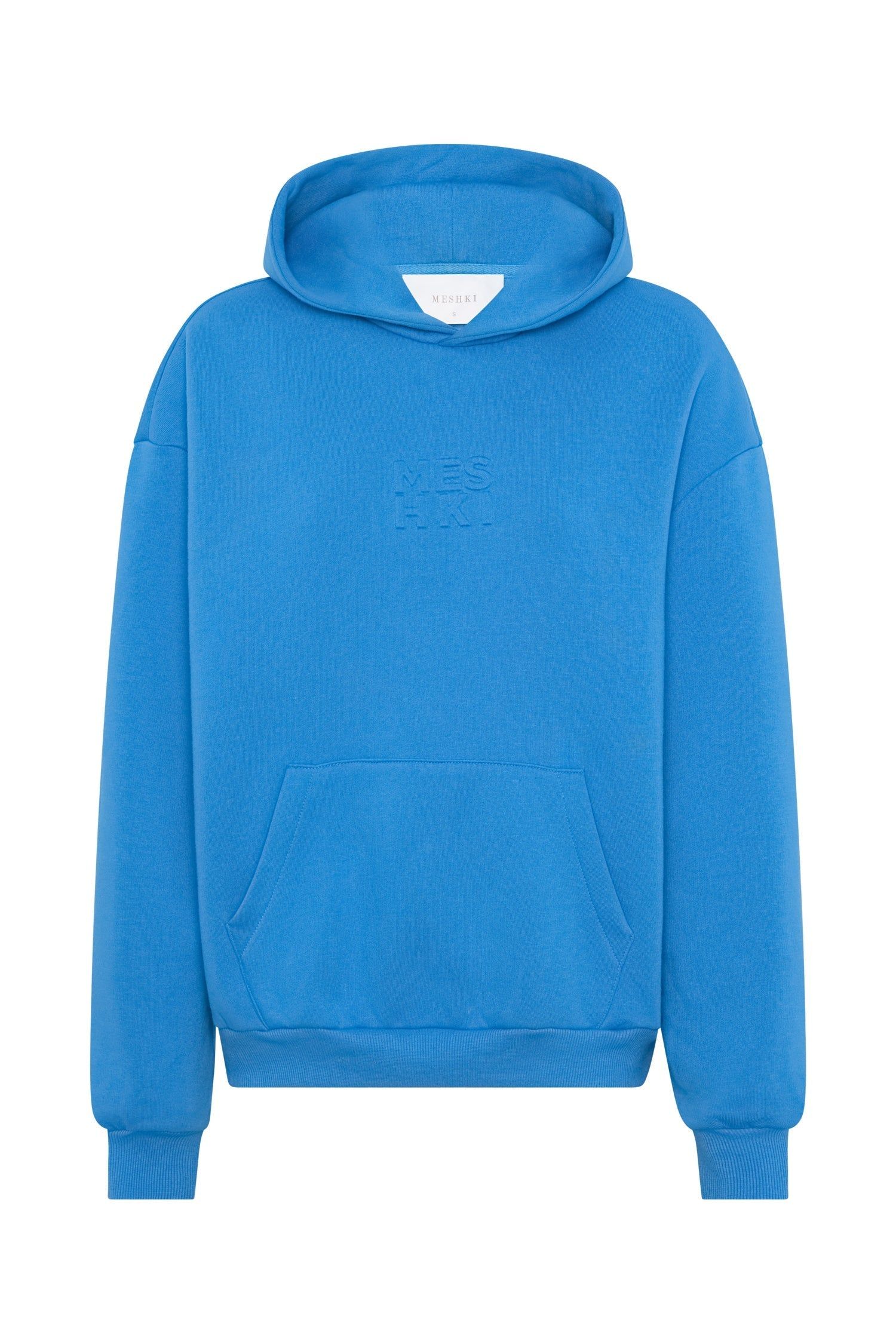 Arden Embossed Fleeceback Hoodie - Blue sold by Meshki product image thumbnail 9