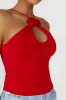 Adeline Rose Halter Top - Red sold by Meshki