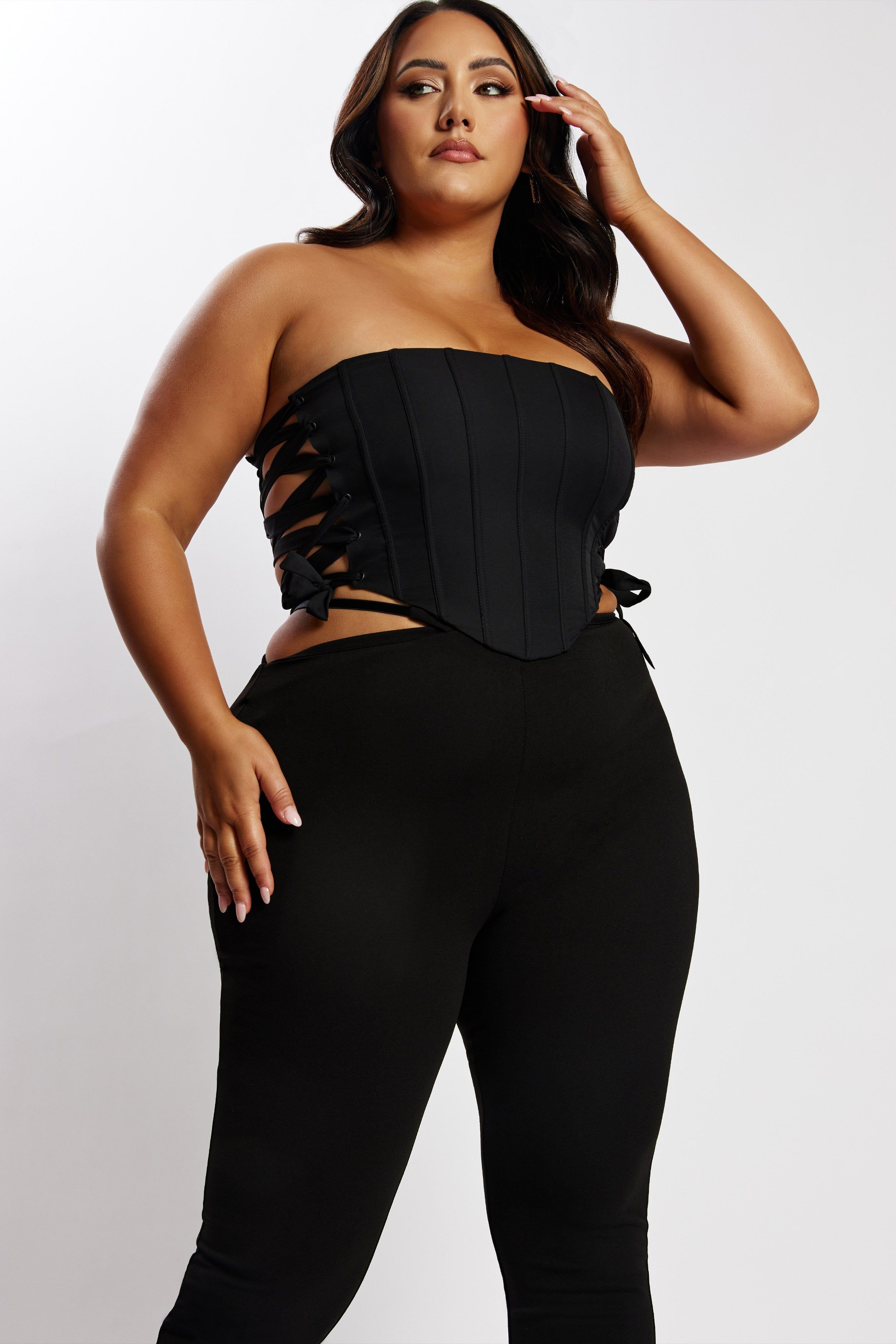 Elizabeth Strapless Corset Top - Black sold by Meshki product image thumbnail 9