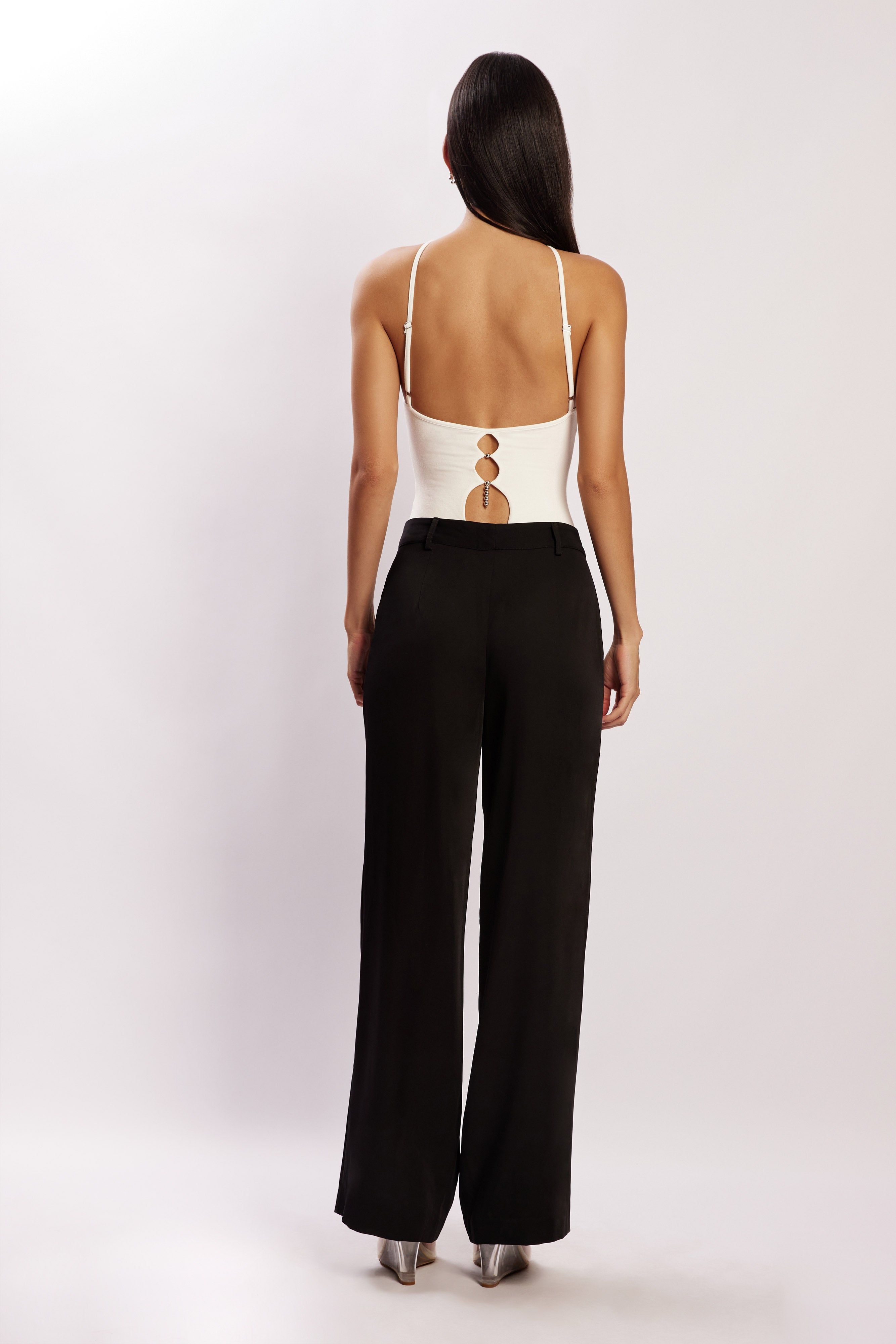 Janelle Low Rise Pants - Black sold by Meshki product image thumbnail 6