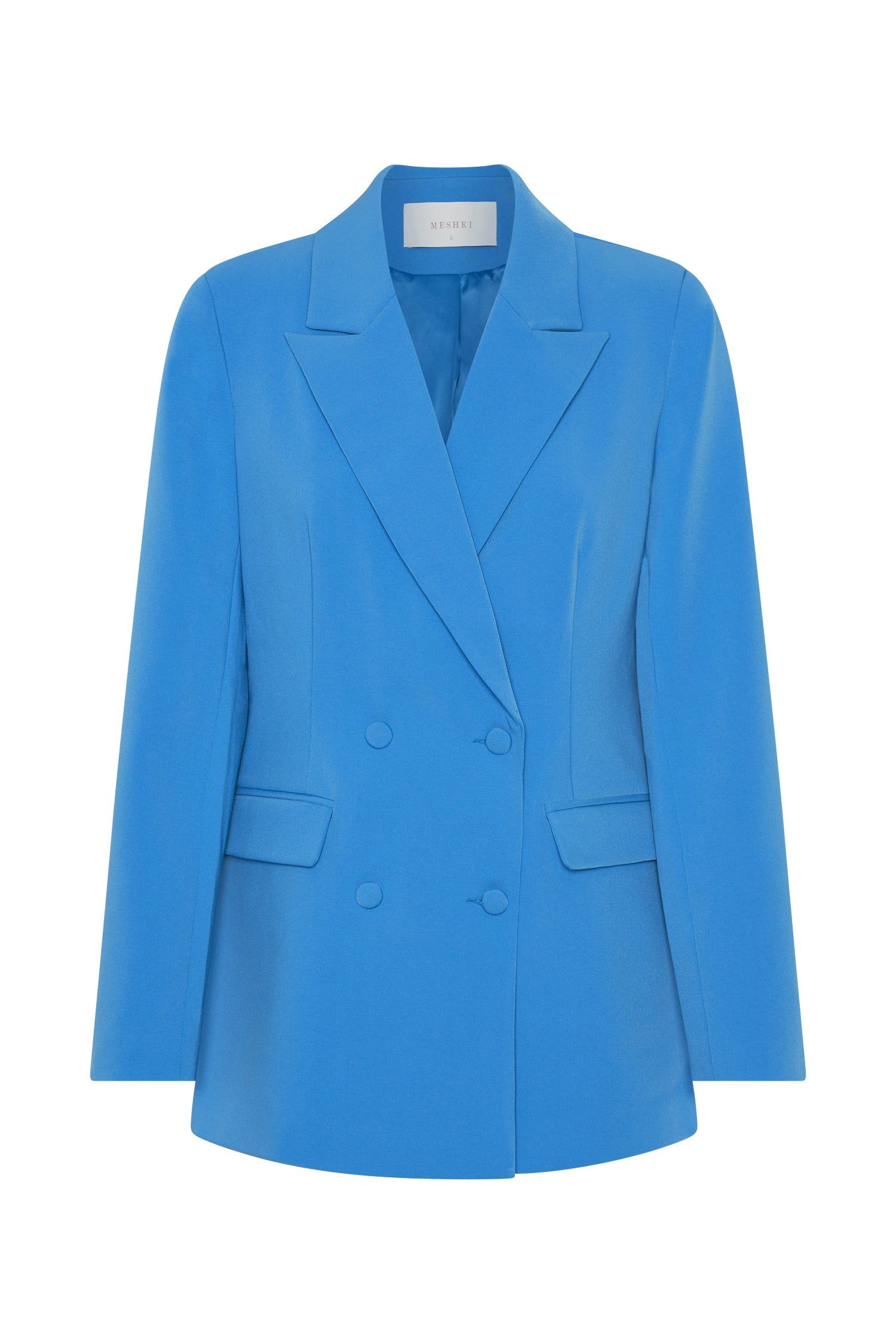 Rosana Oversized Cinched Blazer - Azure Blue sold by Meshki product image thumbnail 11