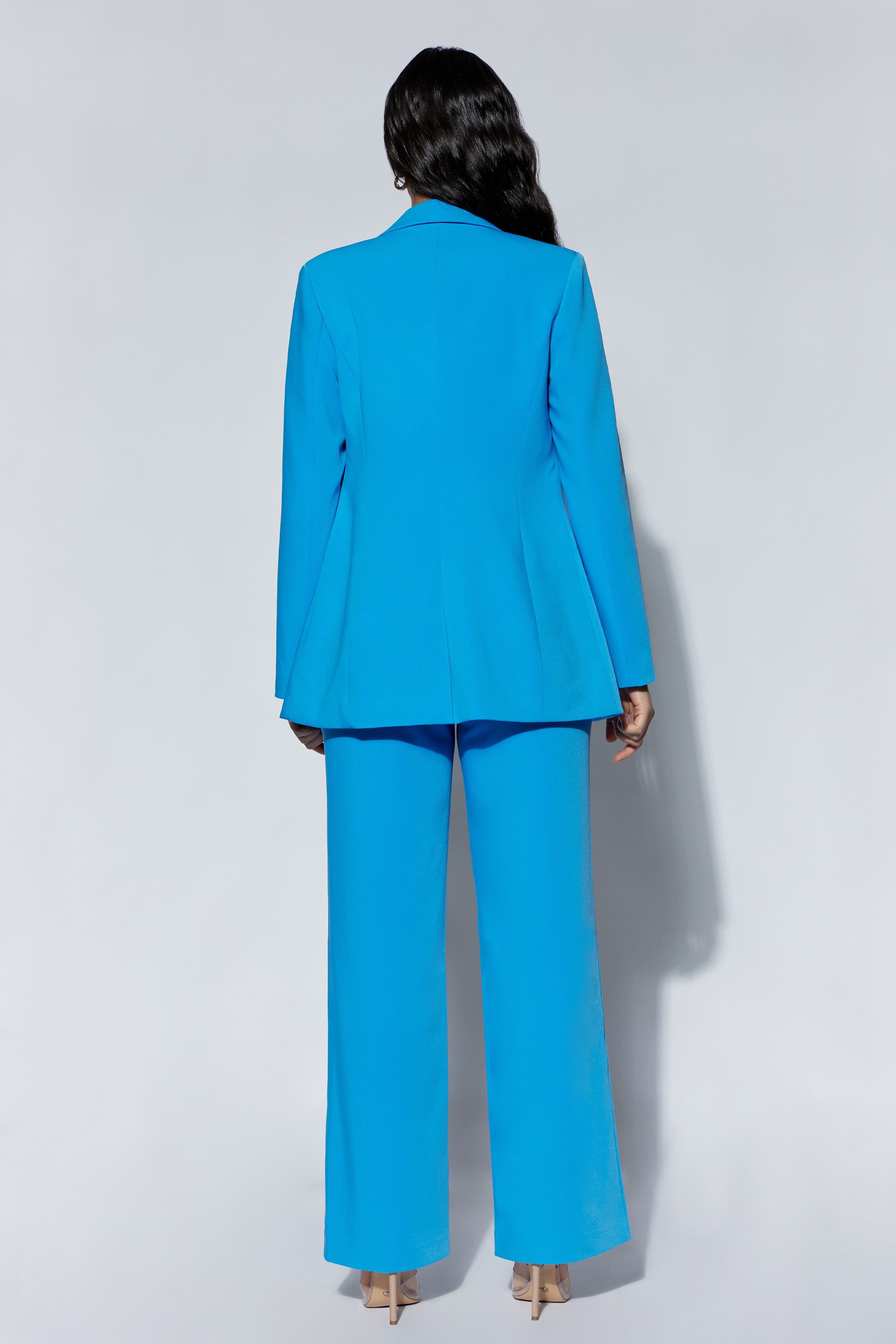 Rosana Oversized Cinched Blazer - Azure Blue sold by Meshki product image thumbnail 3
