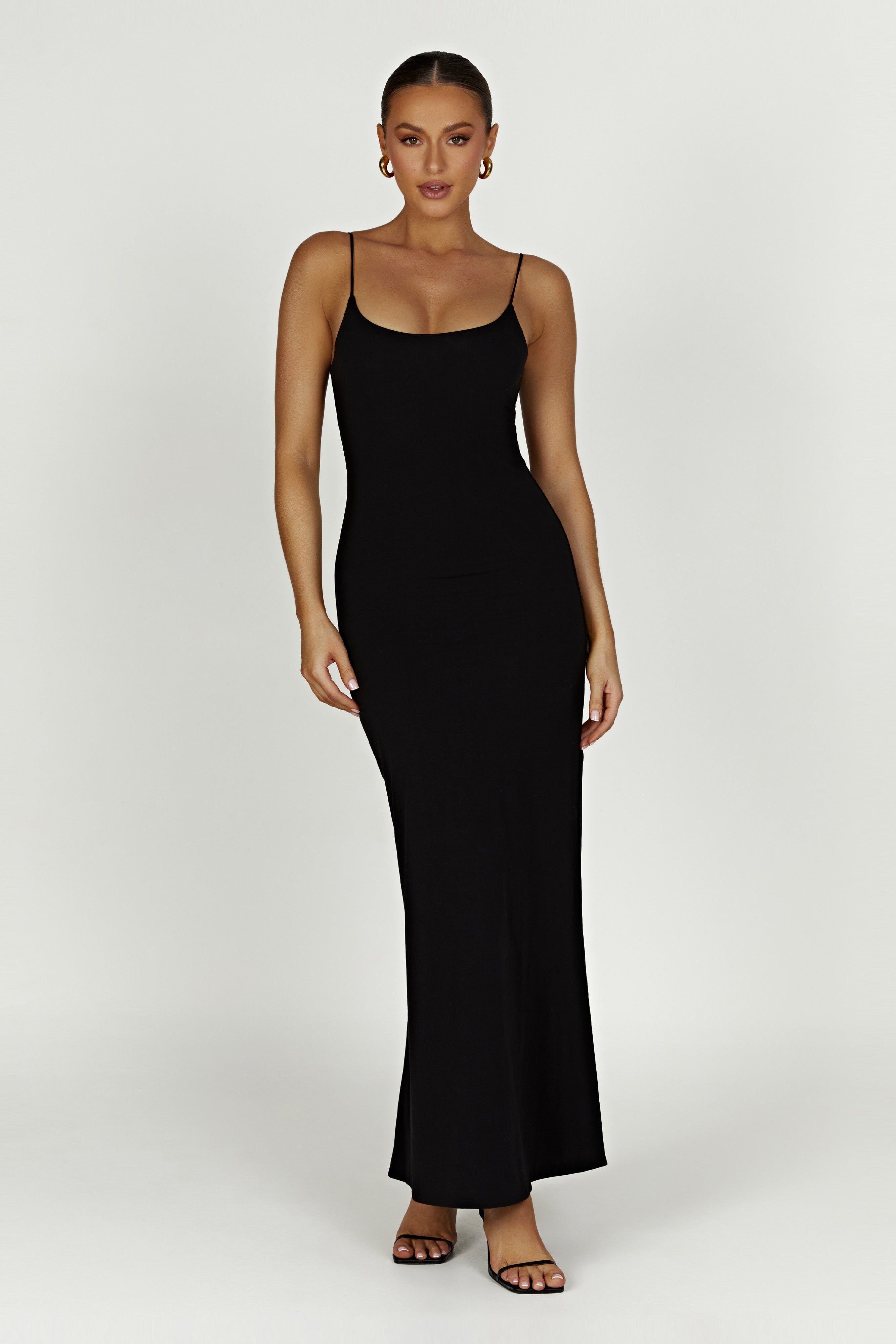 Aylani Cami Maxi Dress - Black sold by Meshki