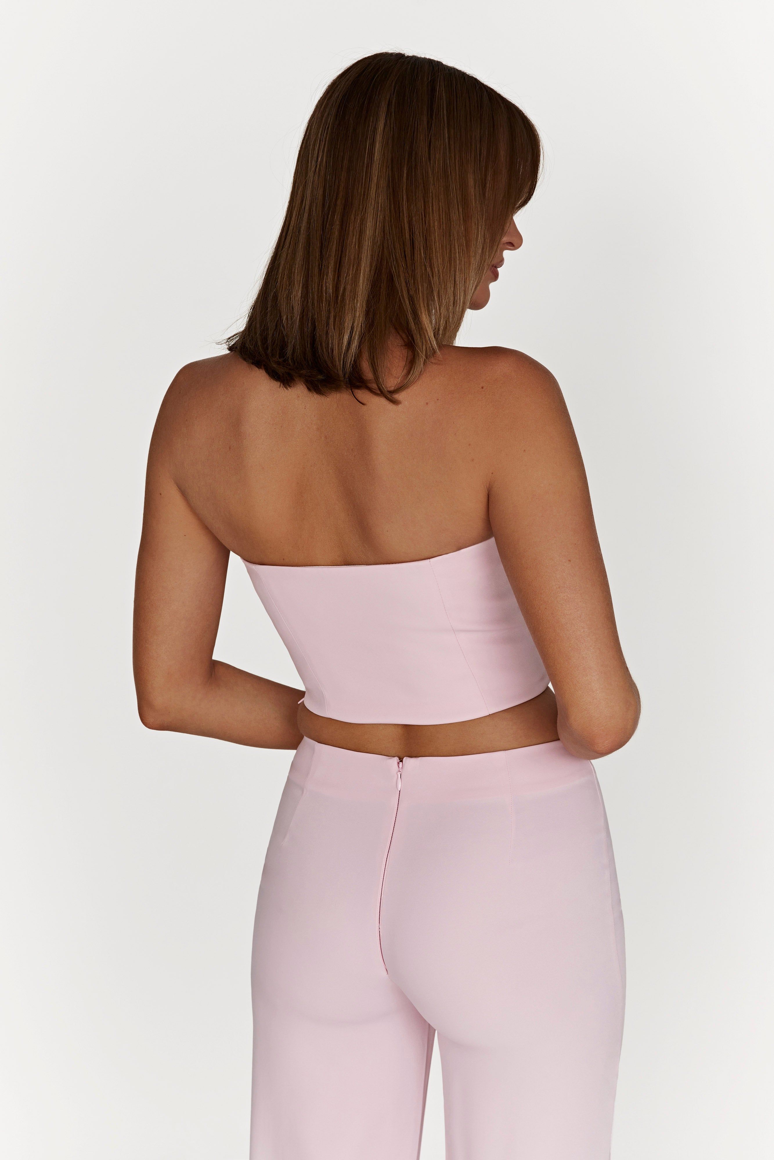 Saffron Longline Top - Blush Pink sold by Meshki product image thumbnail 2