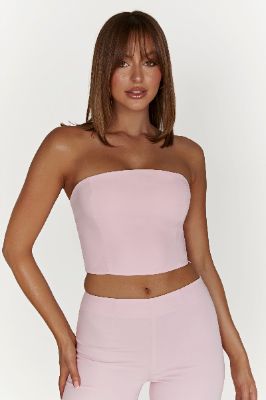 Saffron Longline Top - Blush Pink made by Meshki