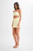Letitia Suiting Mini Skirt With Buckle - Pastel Lemon sold by Meshki