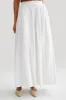 Clarence Linen A-Line Maxi Skirt - White sold by Meshki