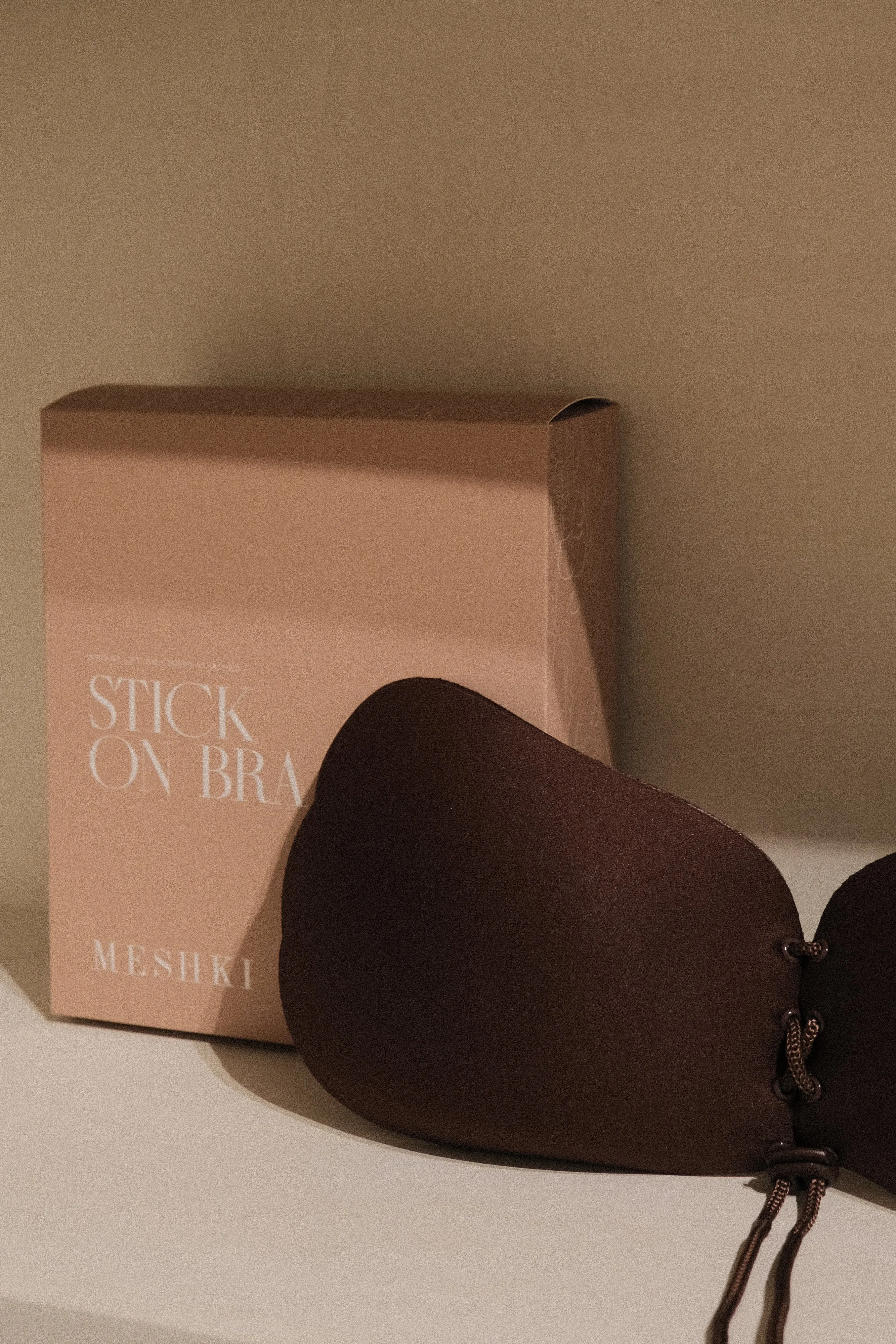 Stick It! Strapless Stick On Bra - Brown sold by Meshki