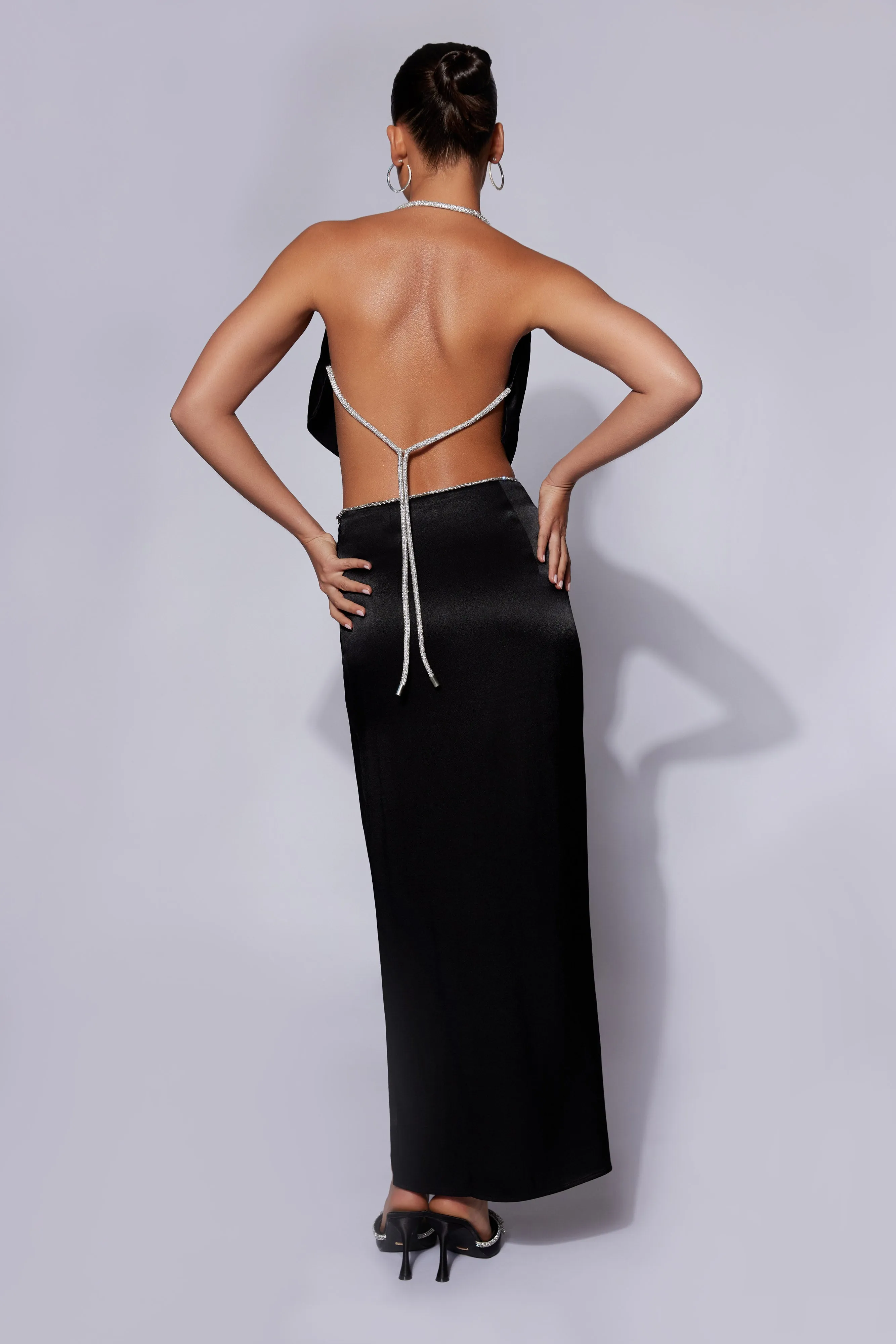 Christie Diamante Rope Maxi Skirt - Black sold by Meshki product image thumbnail 2