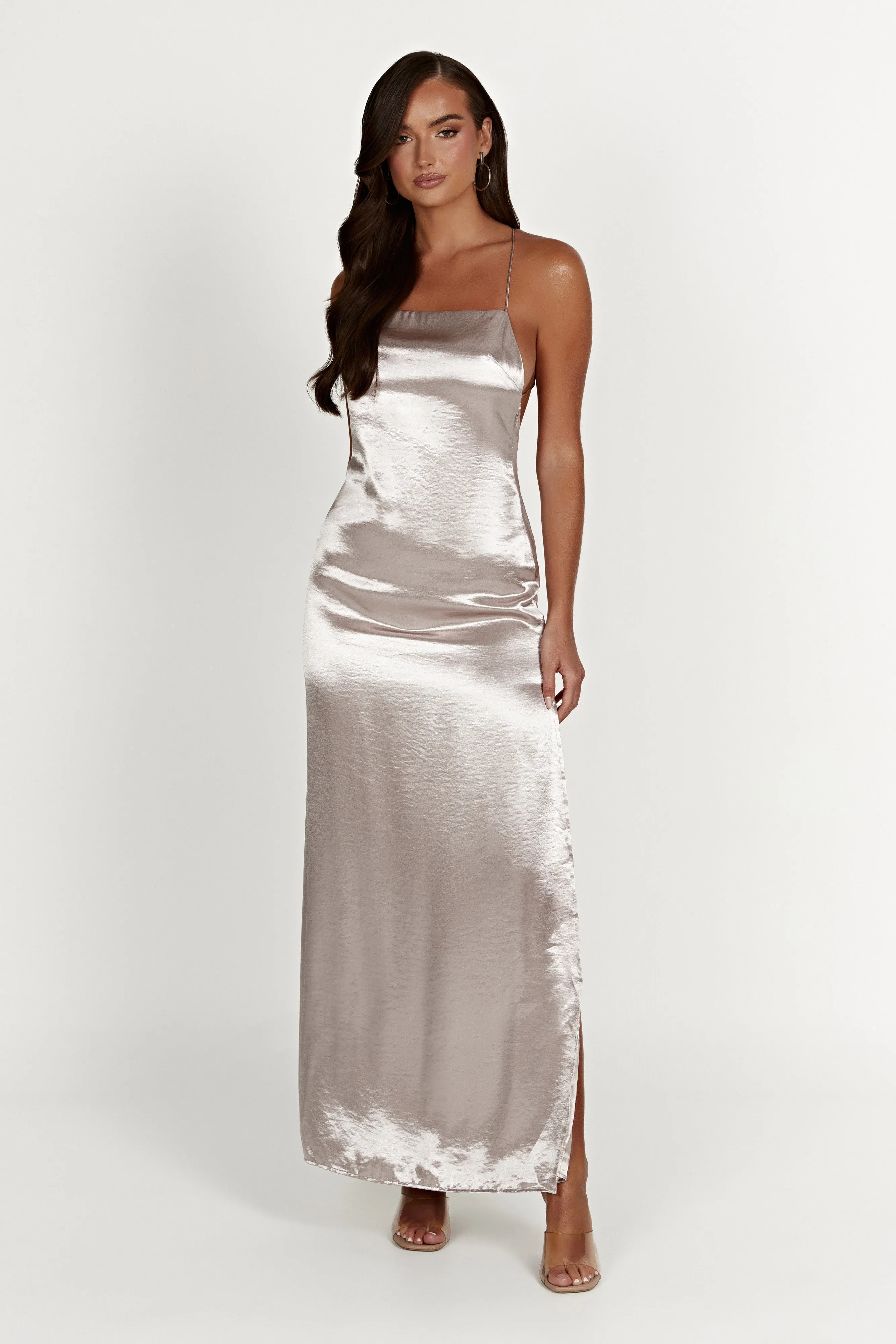 Whitney Wetlook Maxi Dress - Bronze sold by Meshki product image thumbnail 2