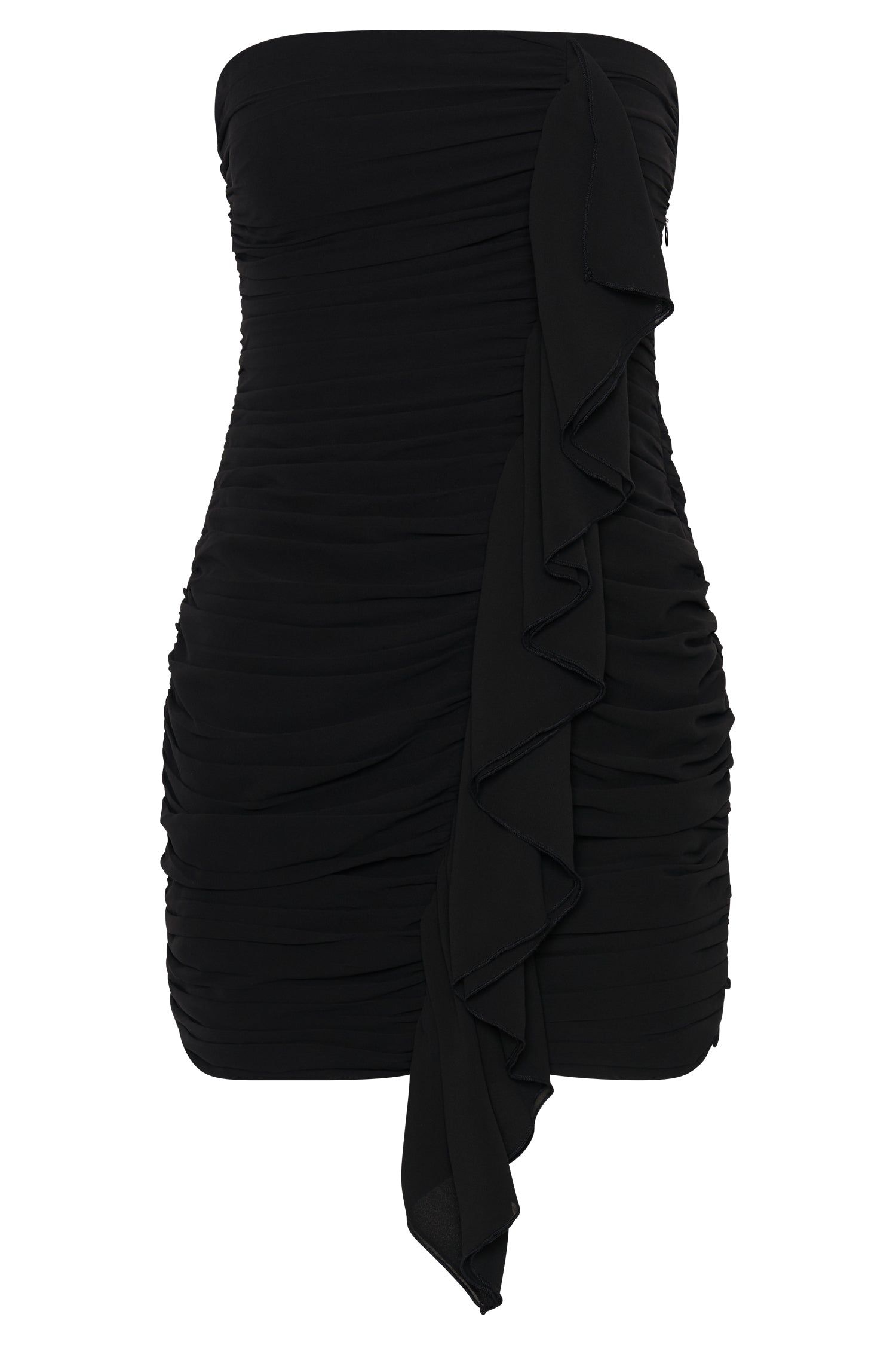 Suzanna Ruched Mini Dress - Black sold by Meshki product image thumbnail 6