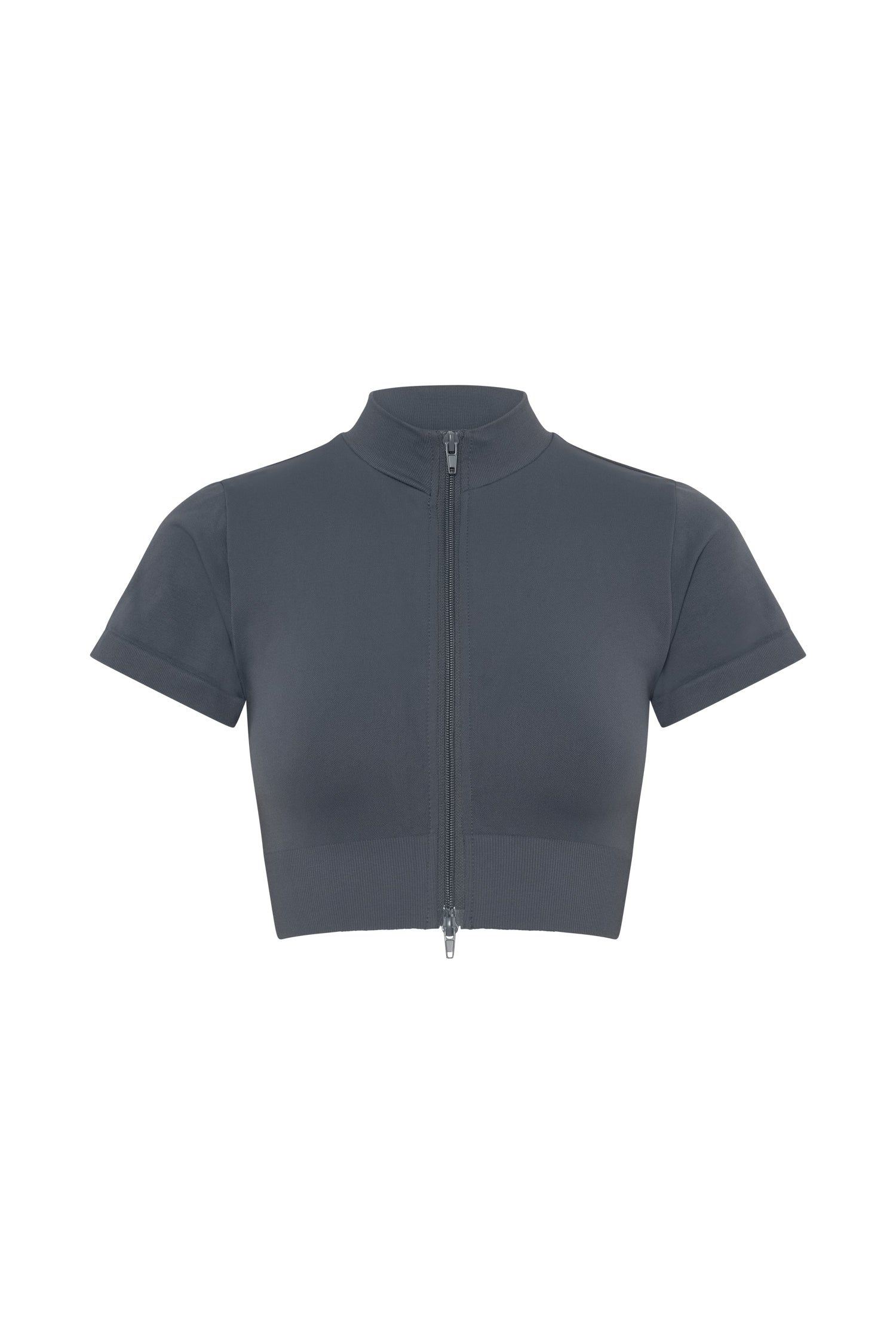 Rylie Zip Up T-Shirt - Charcoal sold by Meshki product image thumbnail 10