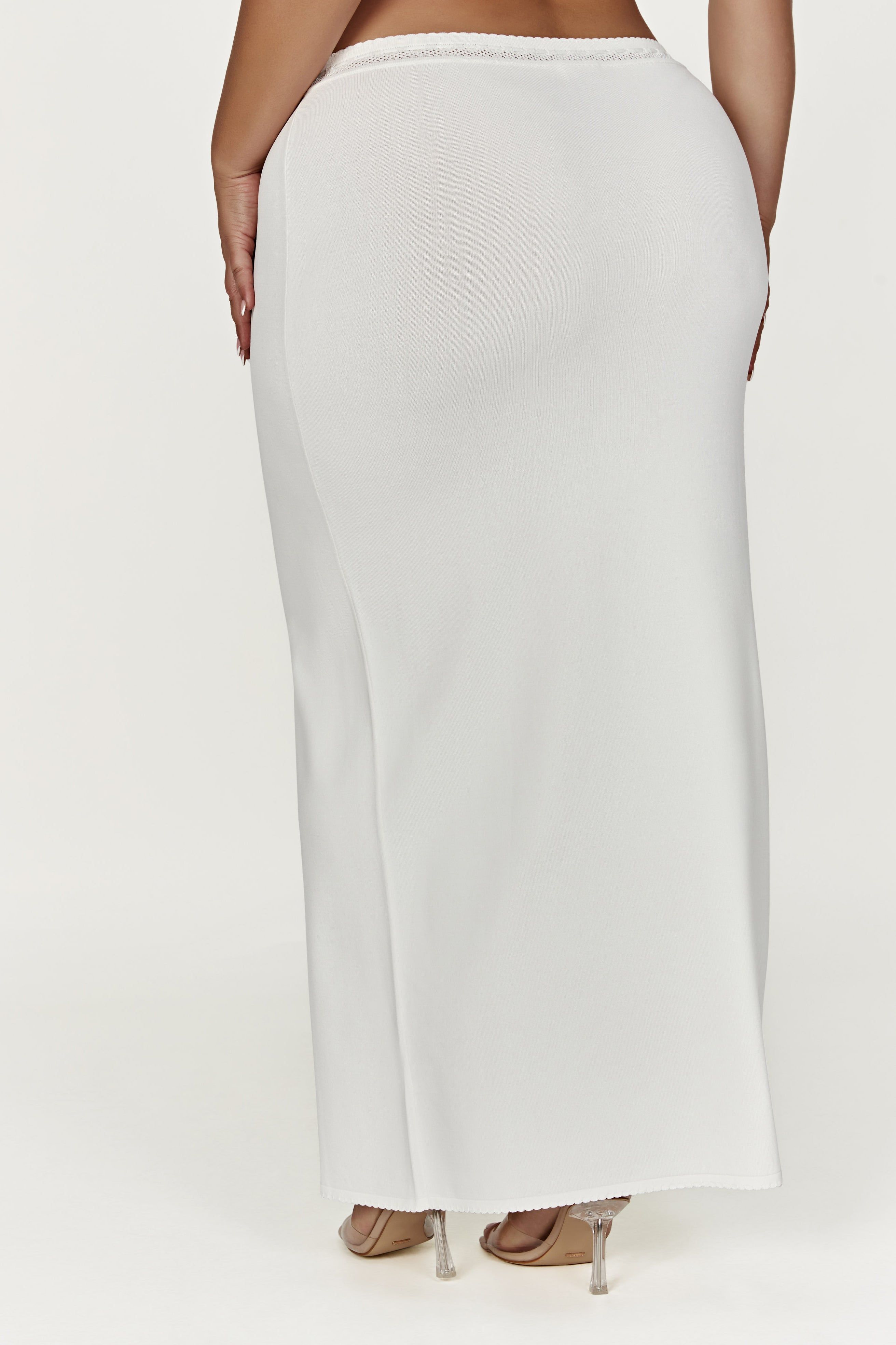 Penelope Pointelle Knit Maxi Skirt - White sold by Meshki product image thumbnail 10