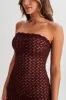 Amadea Lace Mini Dress - Plum sold by Meshki