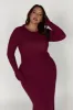 Maribelle Knit Long Sleeve Top - Wine sold by Meshki