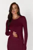 Maribelle Knit Long Sleeve Top - Wine sold by Meshki
