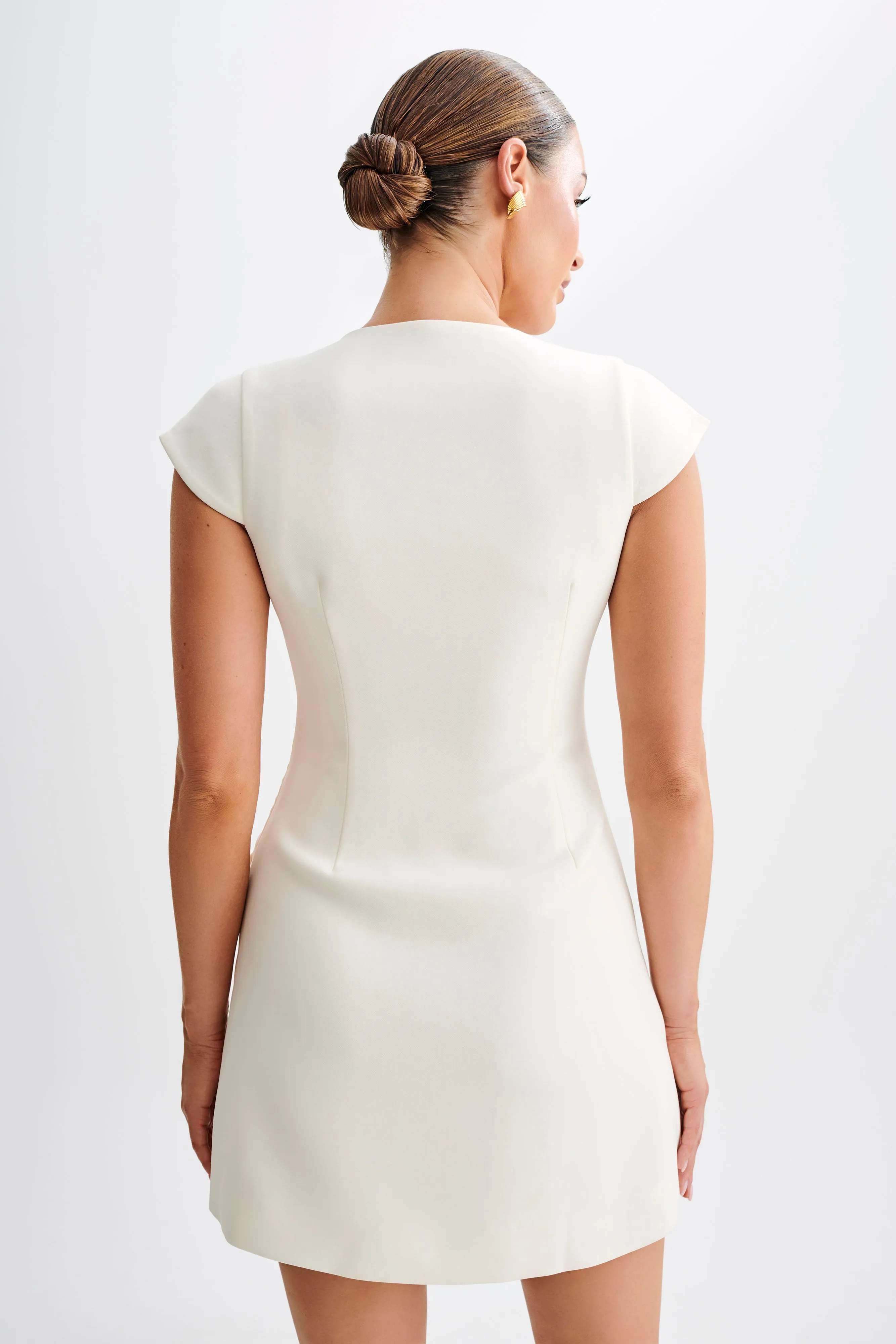 Kiernan Sleeveless Blazer Dress - Ivory sold by Meshki product image thumbnail 2