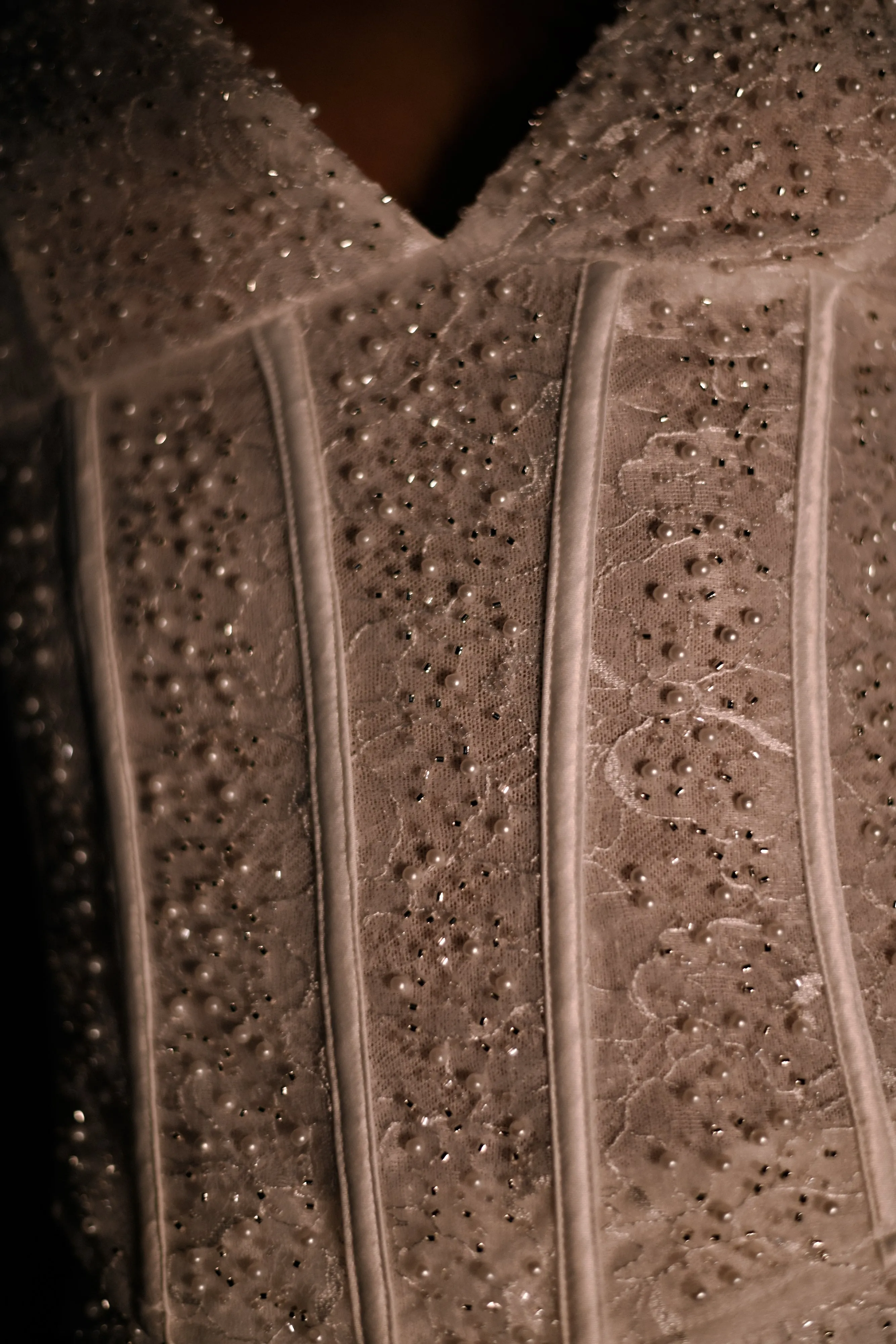 Elsie Pearl Beaded Bustier Top - White sold by Meshki product image thumbnail 2