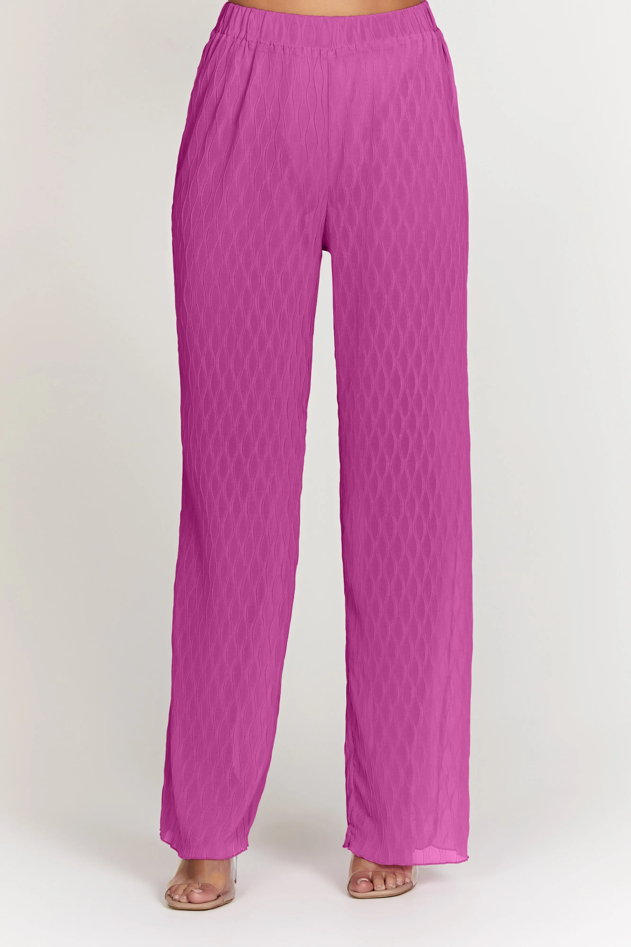 Karla Wave Pleat Pant - Rose Pink sold by Meshki product image thumbnail 2