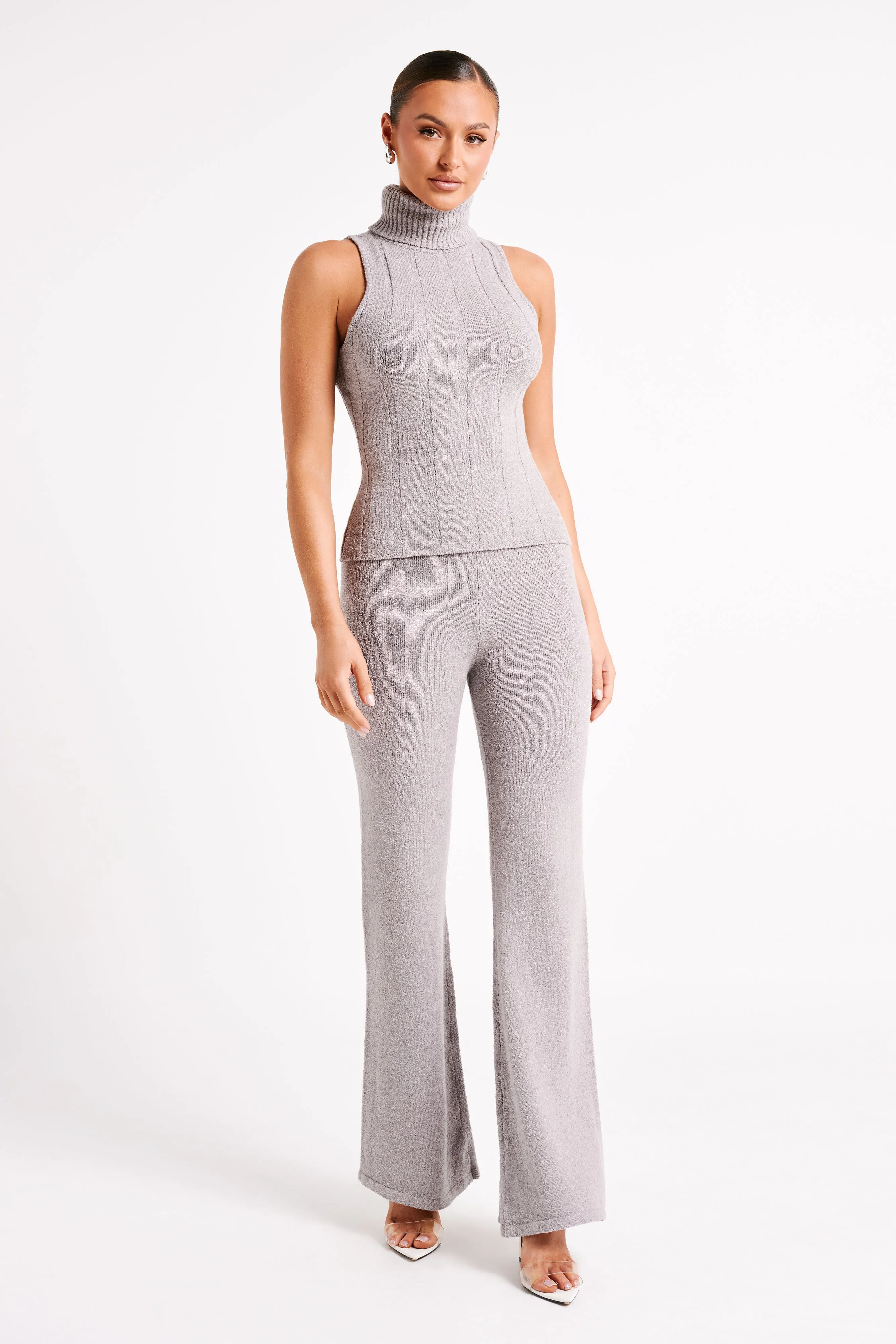 Angelina Ribbed Turtleneck - Grey Marle sold by Meshki product image thumbnail 5