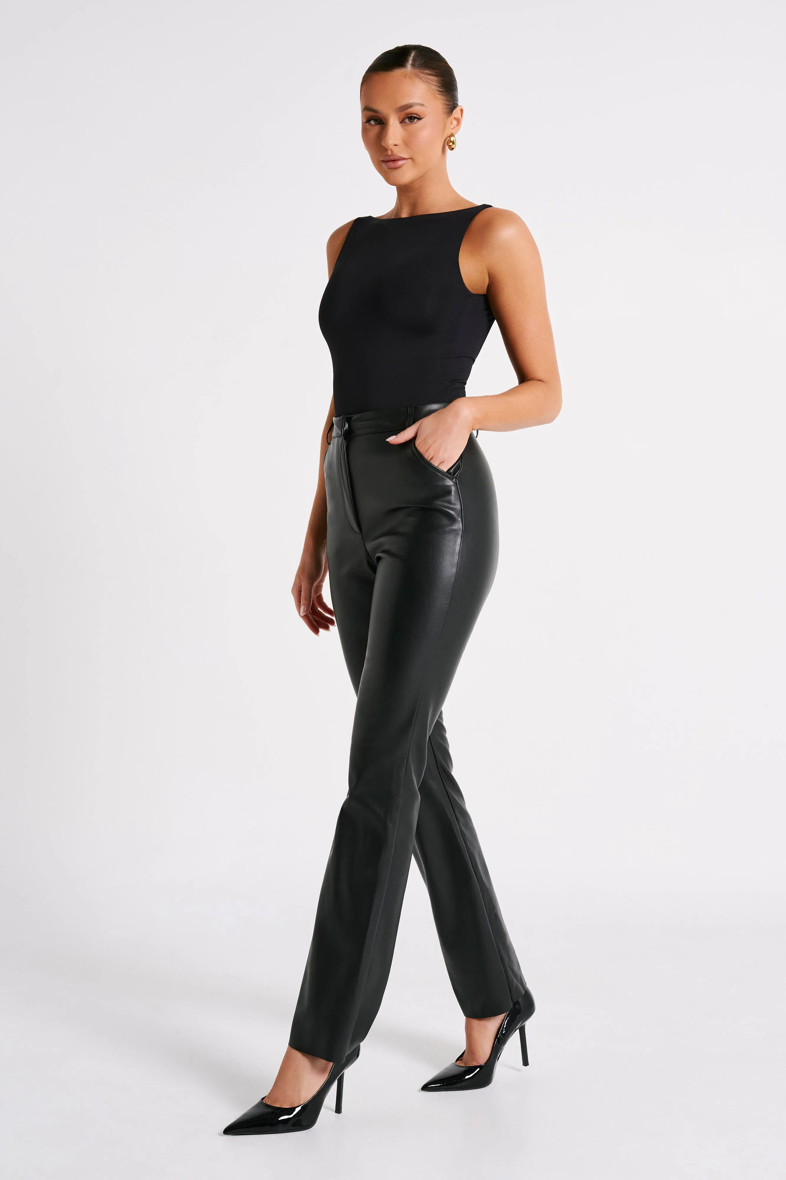 Fiona Recycled Nylon Low Back Bodysuit - Black sold by Meshki product image thumbnail 5