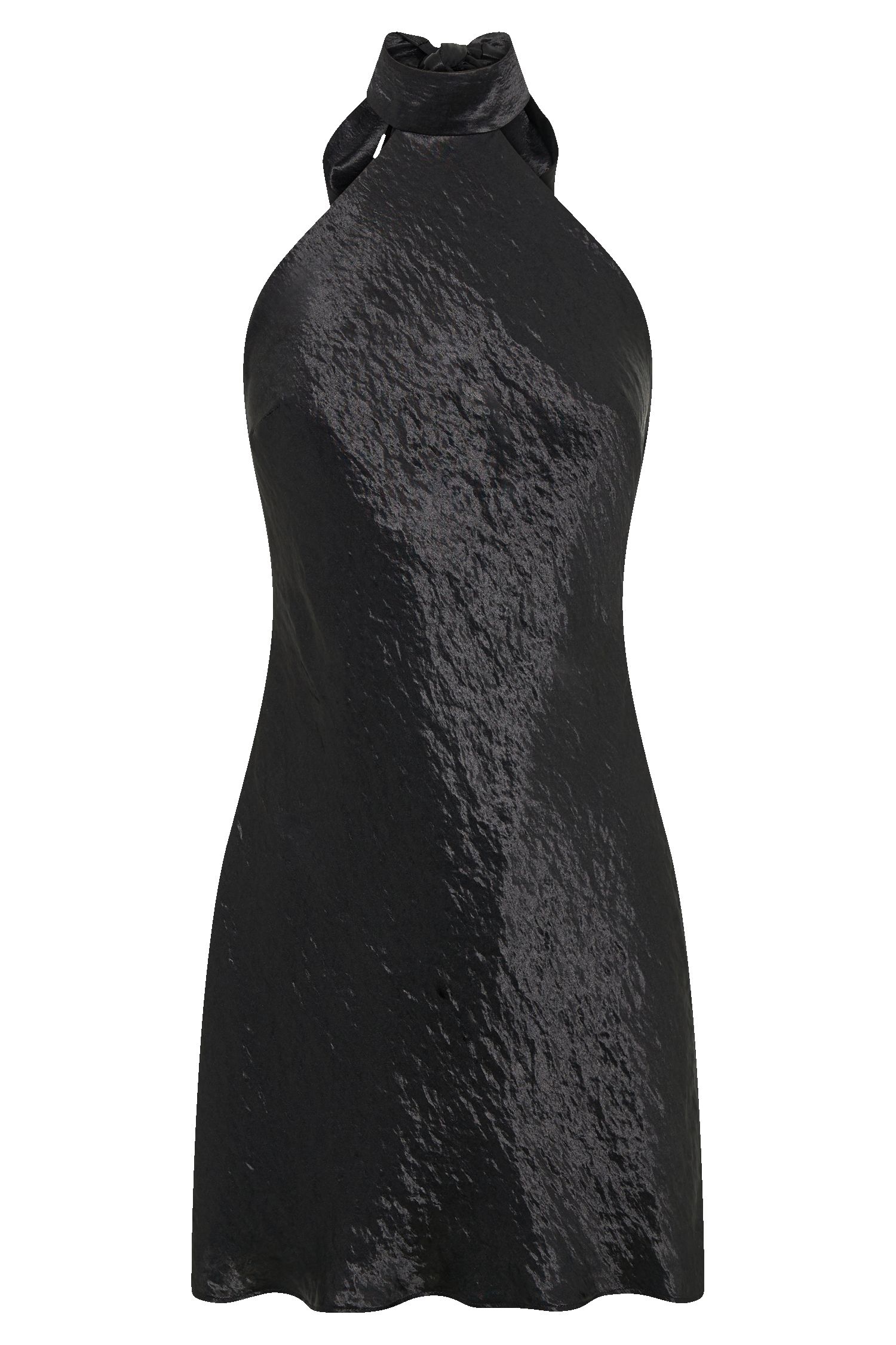Cartia Bow Halter Mini Dress - Black sold by Meshki product image thumbnail 8