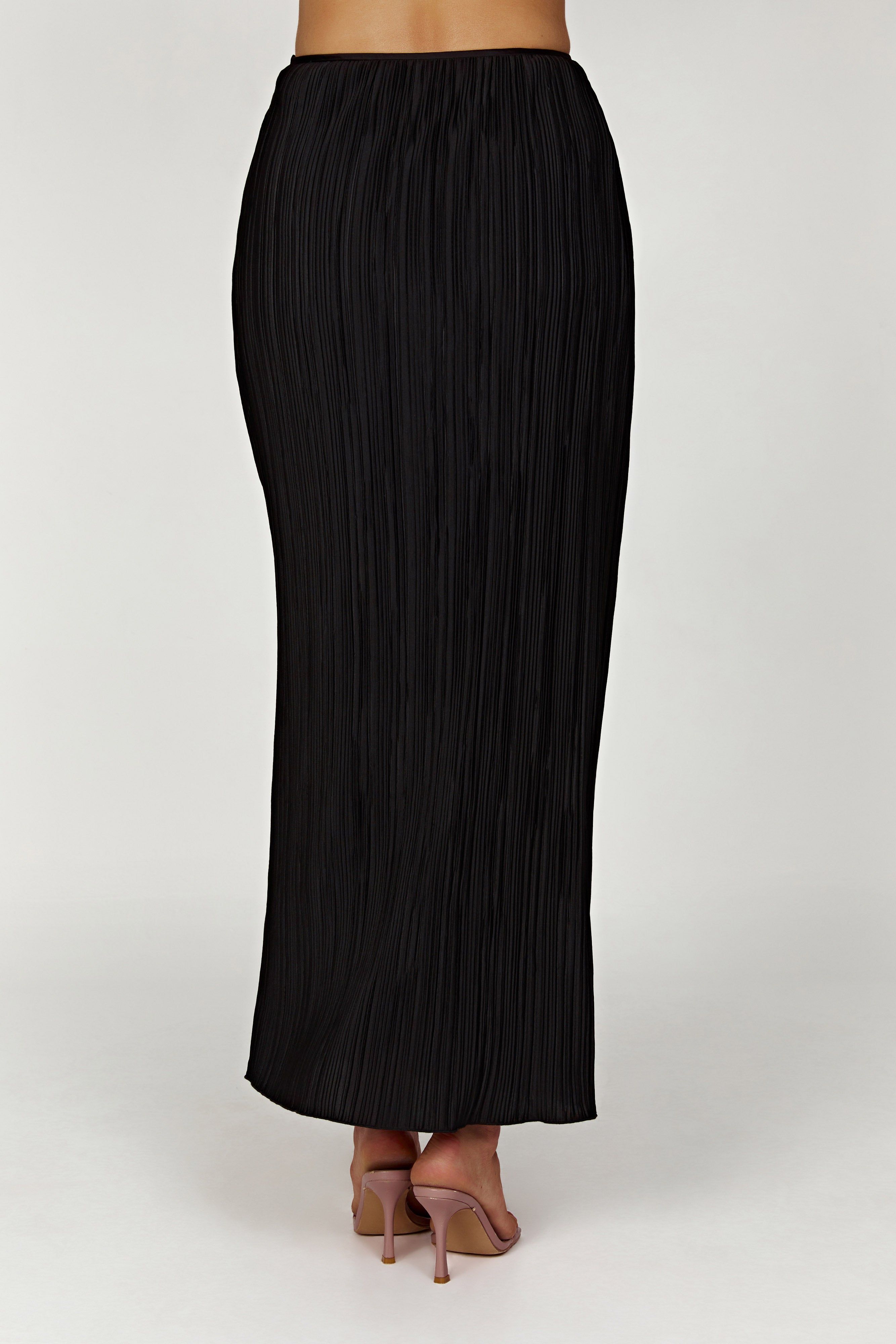 Elsie Plisse Maxi Skirt - Black sold by Meshki product image thumbnail 2