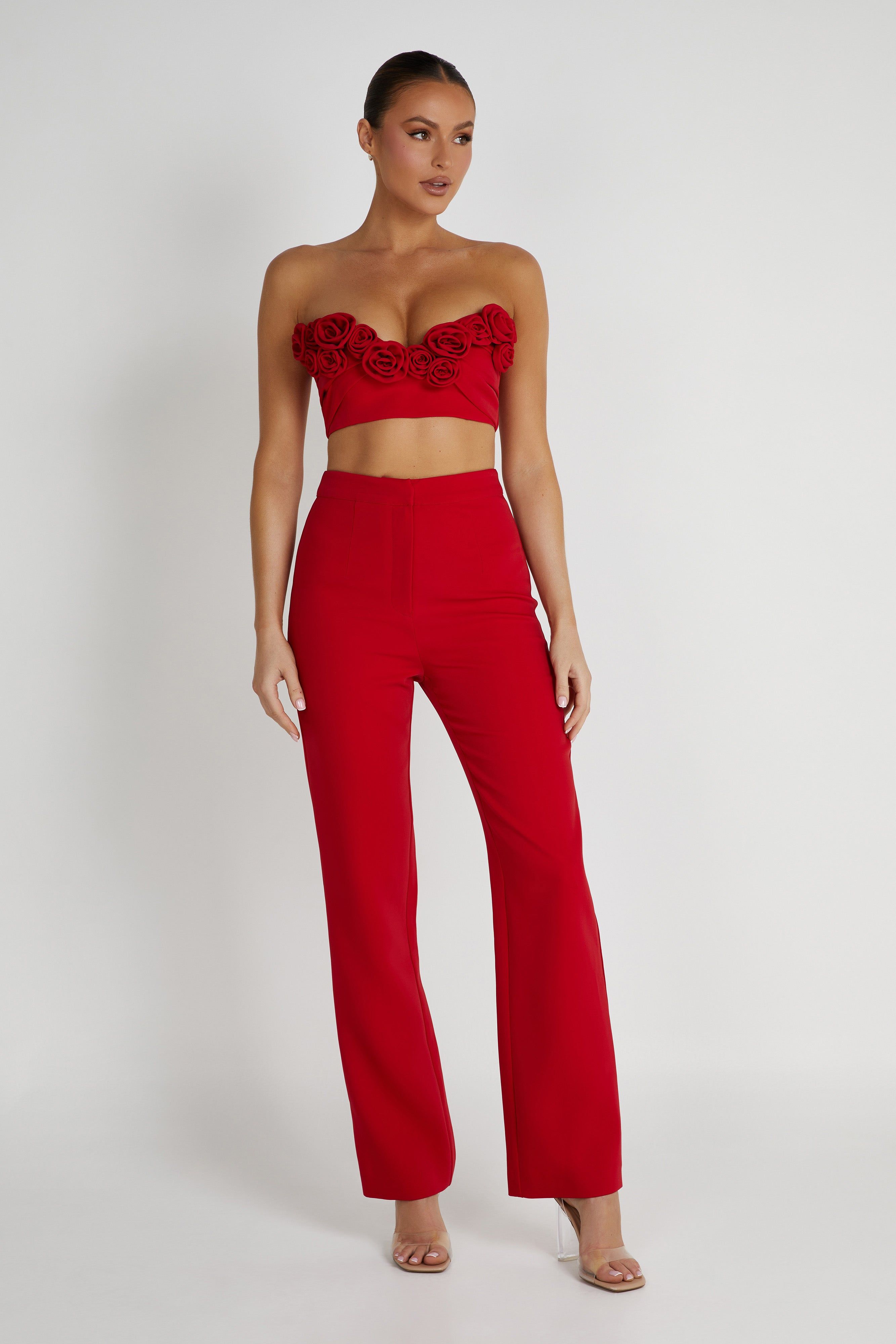 Paloma Rose Crop Top - Red sold by Meshki product image thumbnail 5