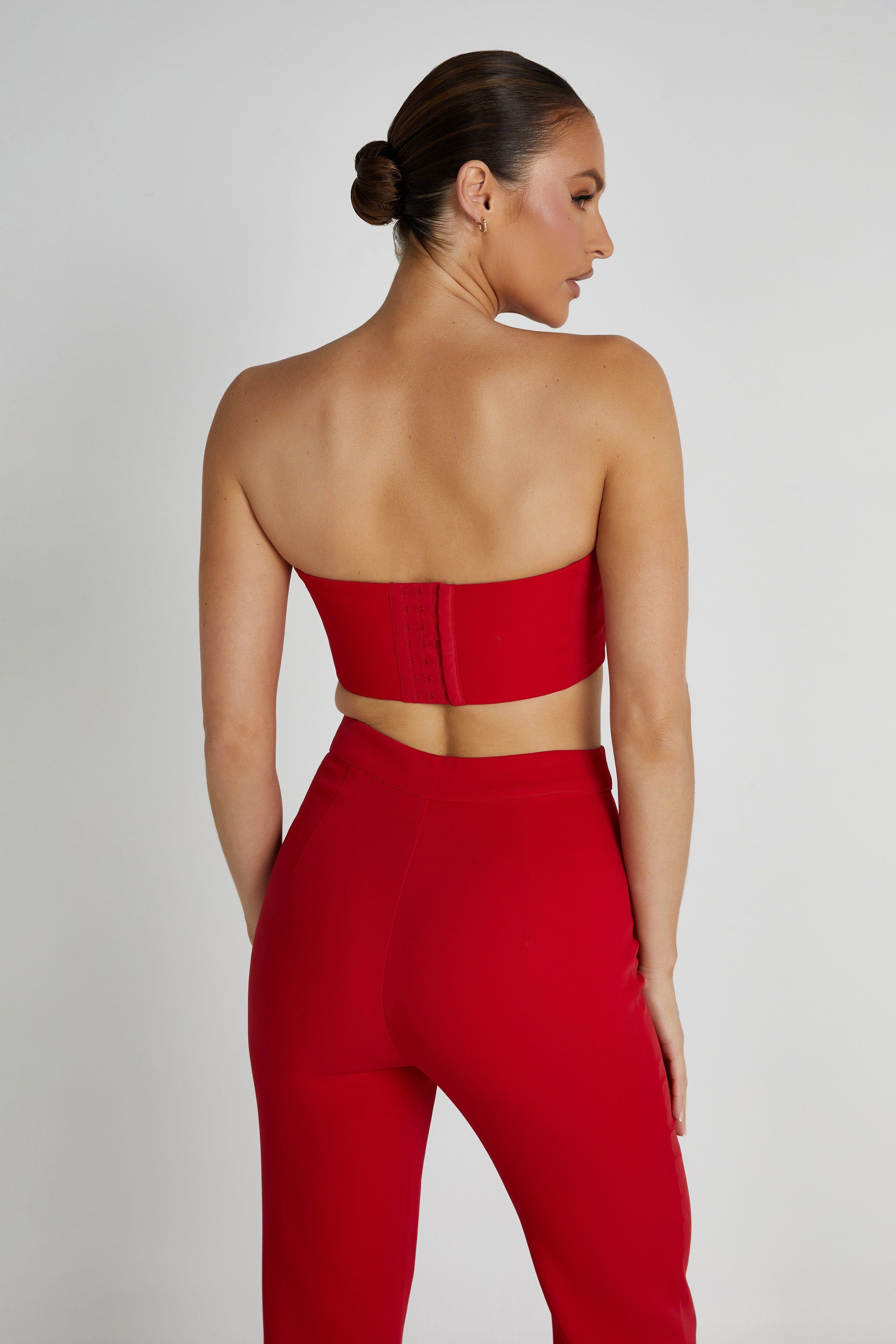 Paloma Rose Crop Top - Red sold by Meshki product image thumbnail 3