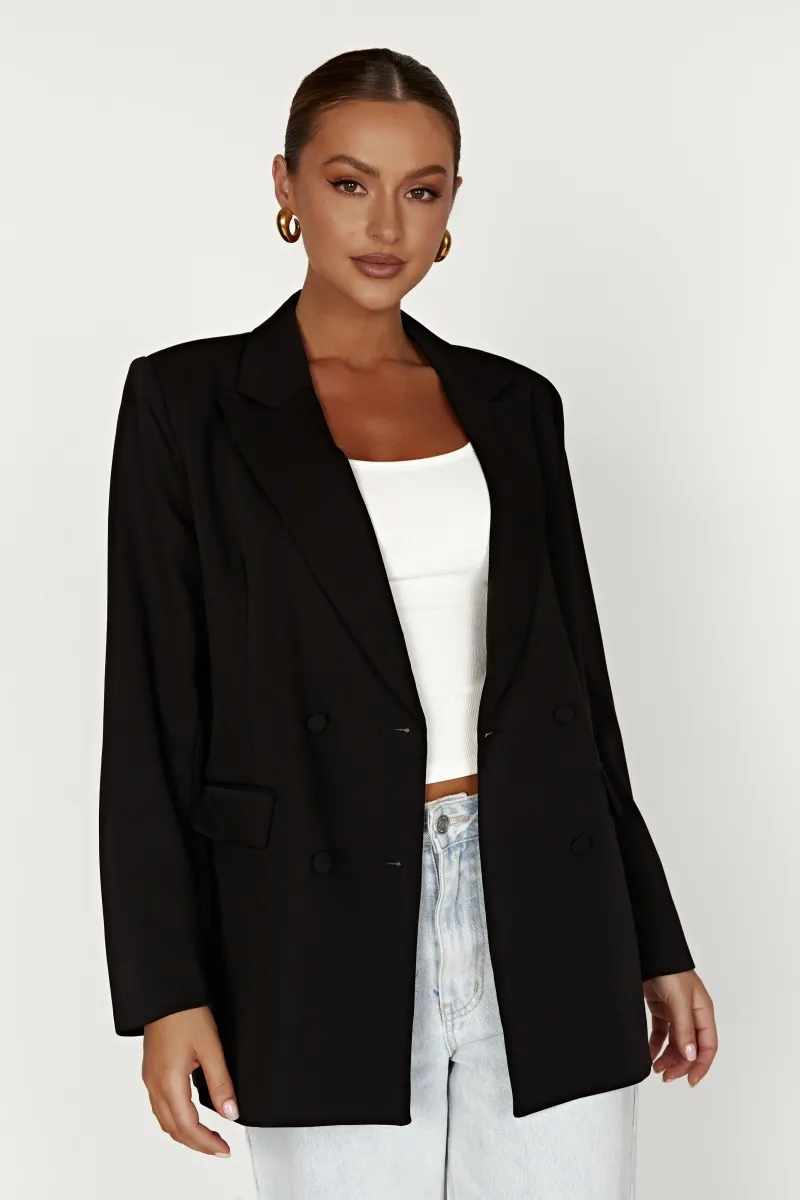 Madison Oversized Blazer - Black | Parallel