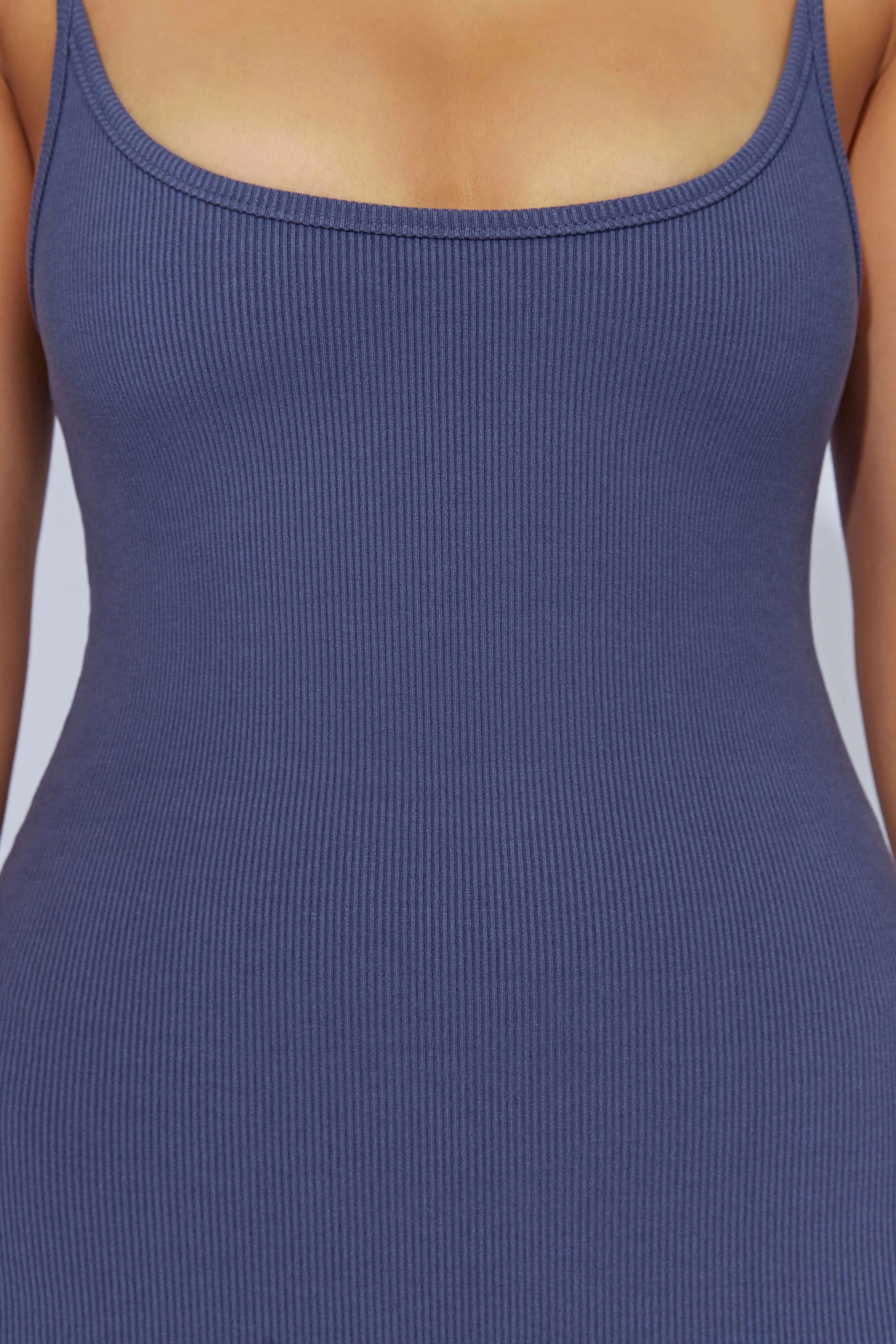 Alexis Ribbed Cami Midi Dress - Midnight Navy sold by Meshki product image thumbnail 3