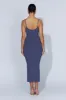 Alexis Ribbed Cami Midi Dress - Midnight Navy sold by Meshki