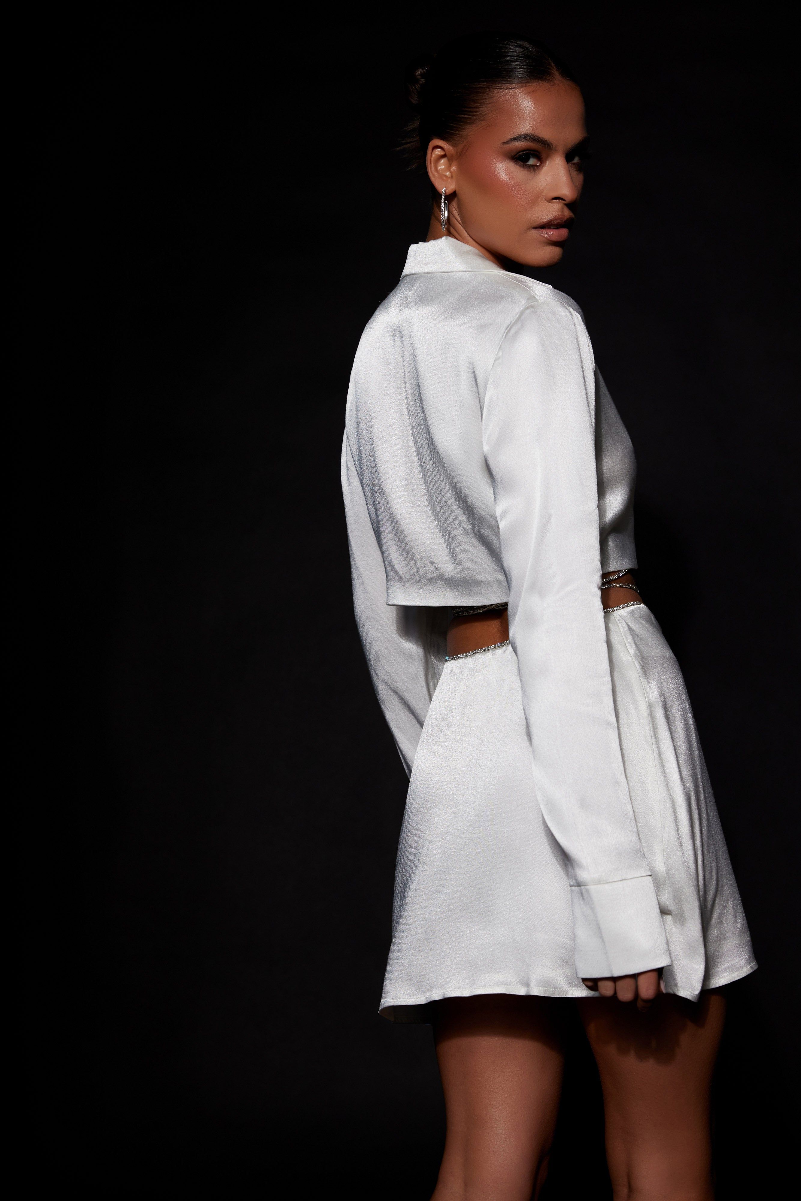 Talulah Diamante Rope Shirt - White sold by Meshki product image thumbnail 2