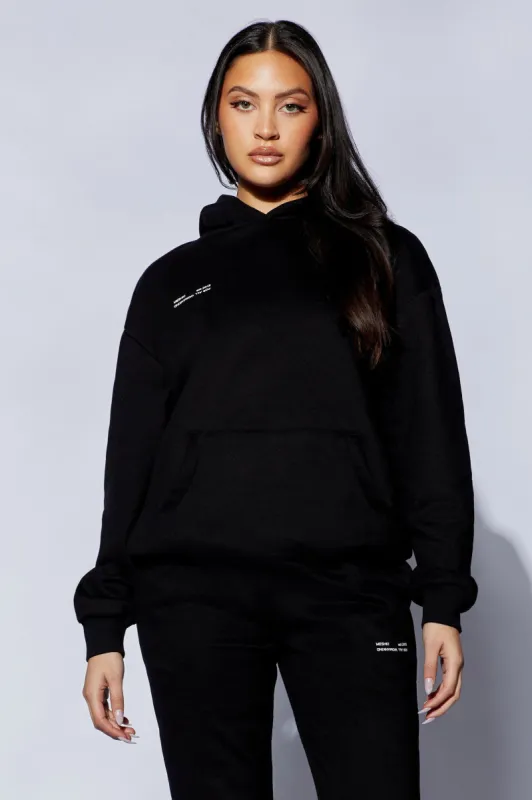 Bree Oversized Fleeceback Hoodie - Black sold by Meshki